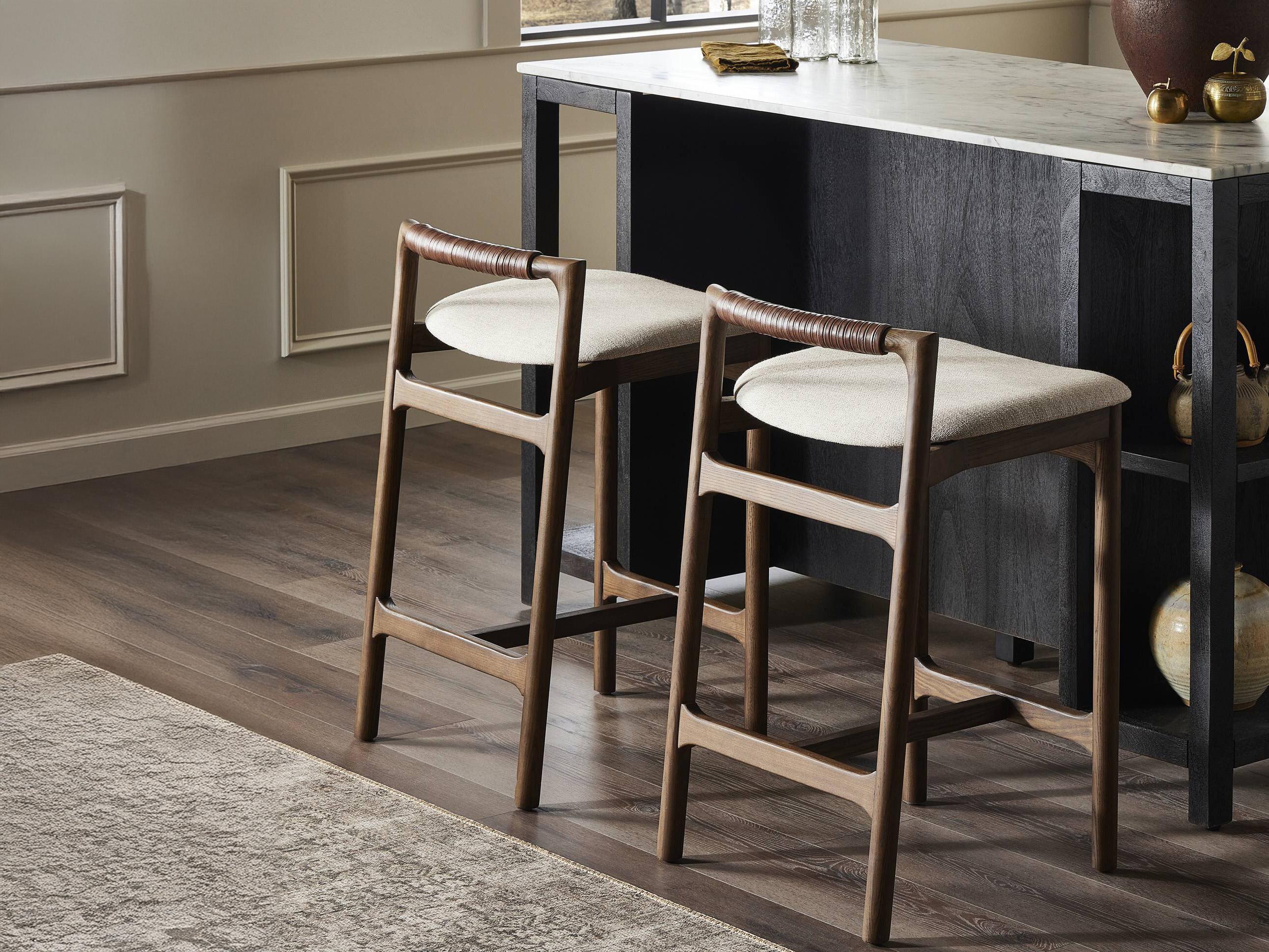 Four Hands Allston Upholstered Ash Wood Counter Stool