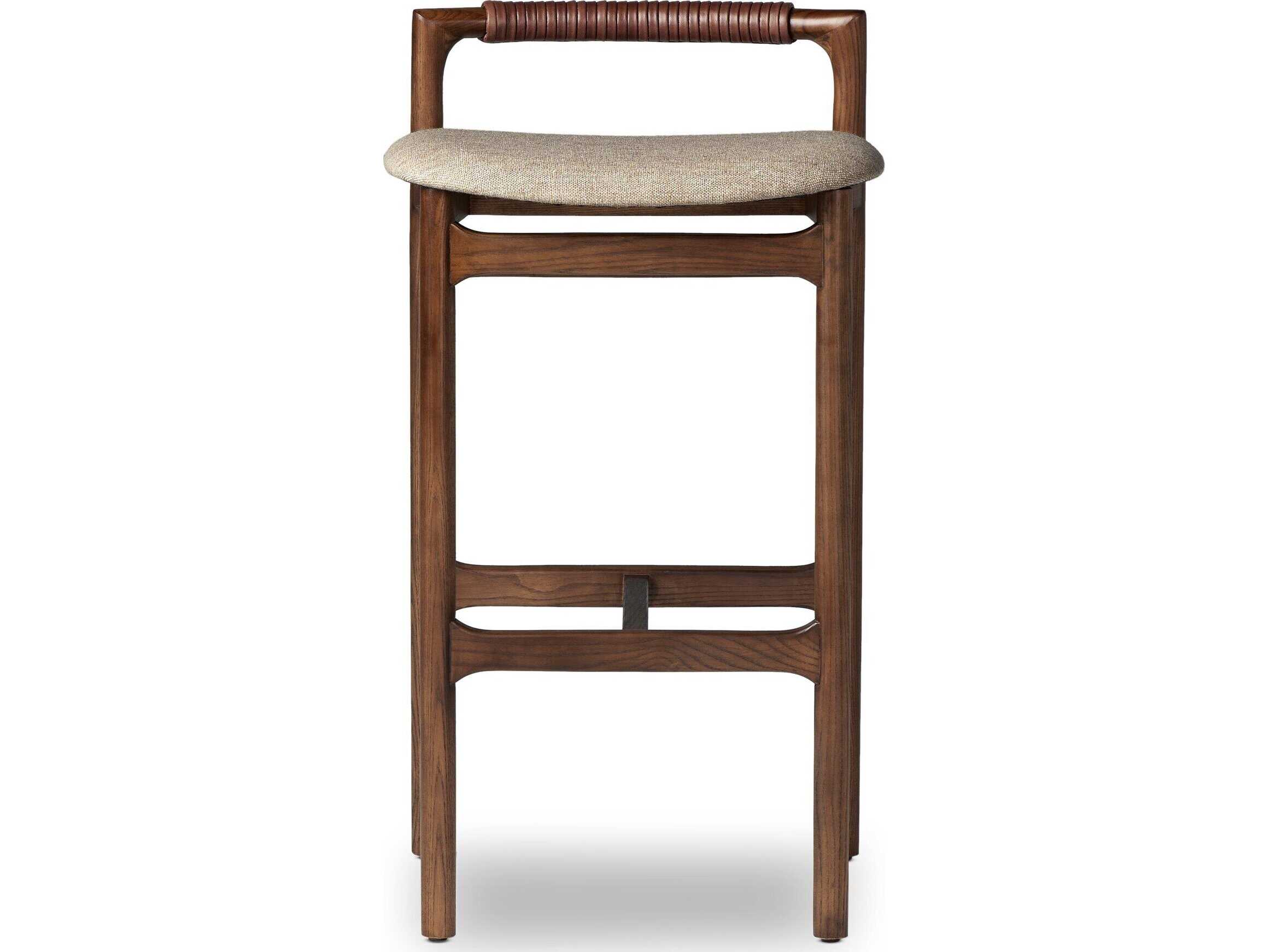 Four Hands Allston Upholstered Ash Wood Bar Stool