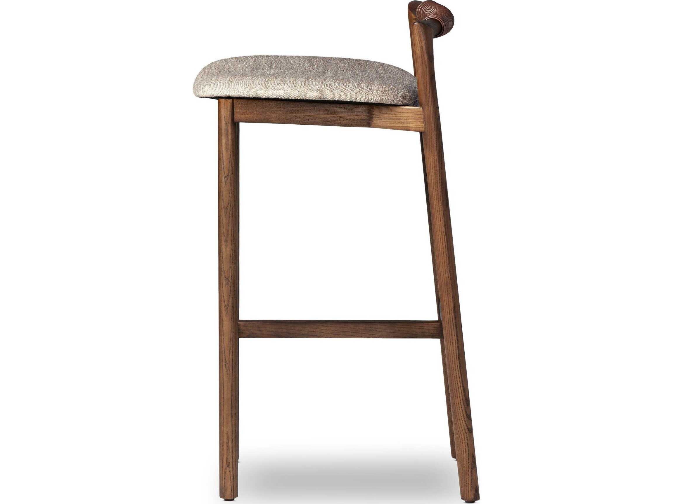 Four Hands Allston Upholstered Ash Wood Bar Stool