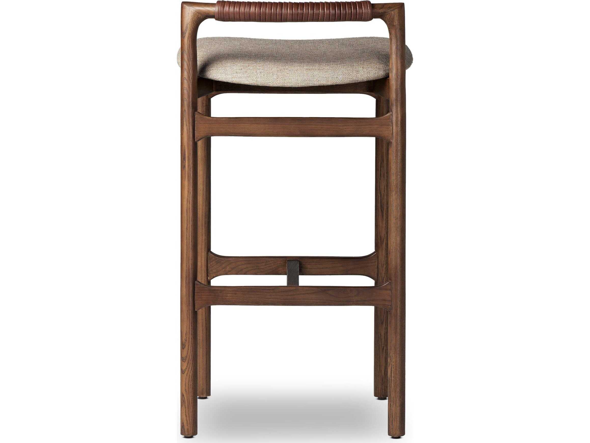 Four Hands Allston Upholstered Ash Wood Bar Stool