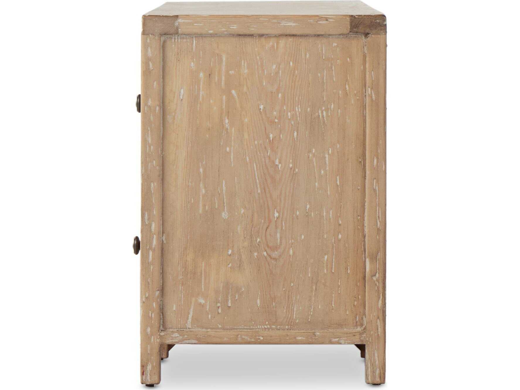 Four Hands Cordella Gaines 92" Pine Wood Aged Light Distressed Copper Media Console