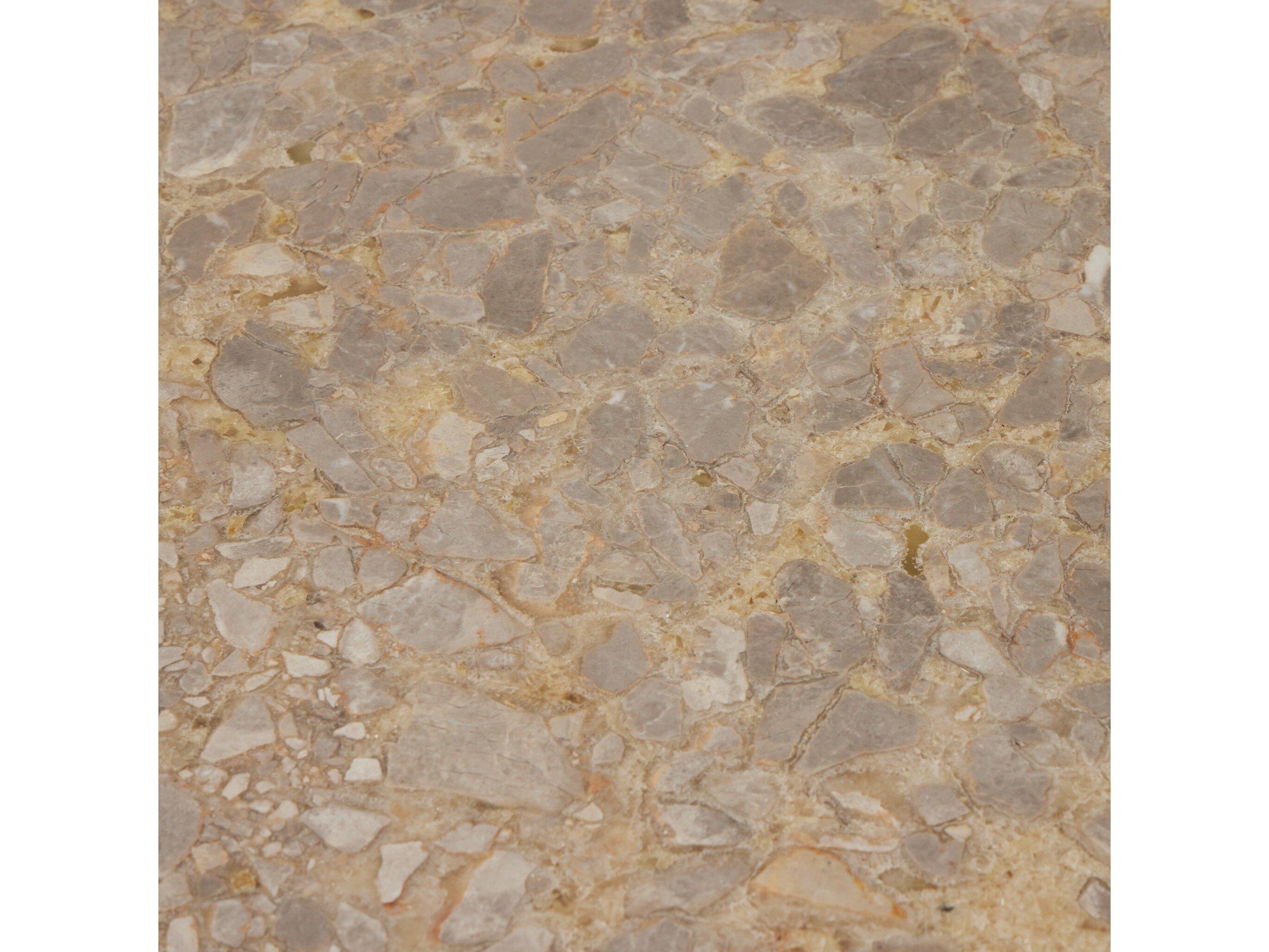 Four Hands Rockwell Brisa Round Stone Grey Tobacco Oak Dune Onyx Dining Table