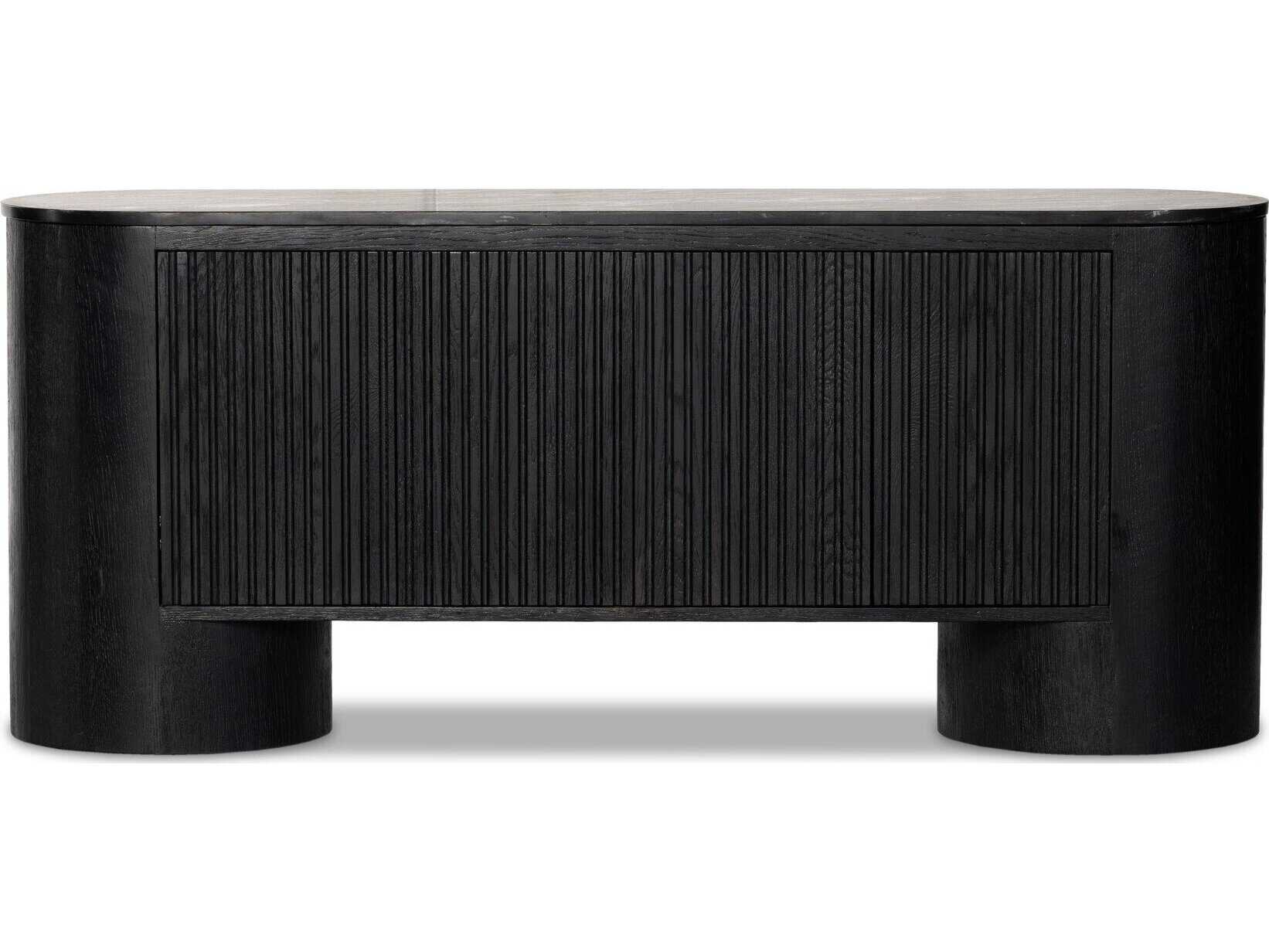 Four Hands Glenwood Giovani Black Oak Veneer Media Console