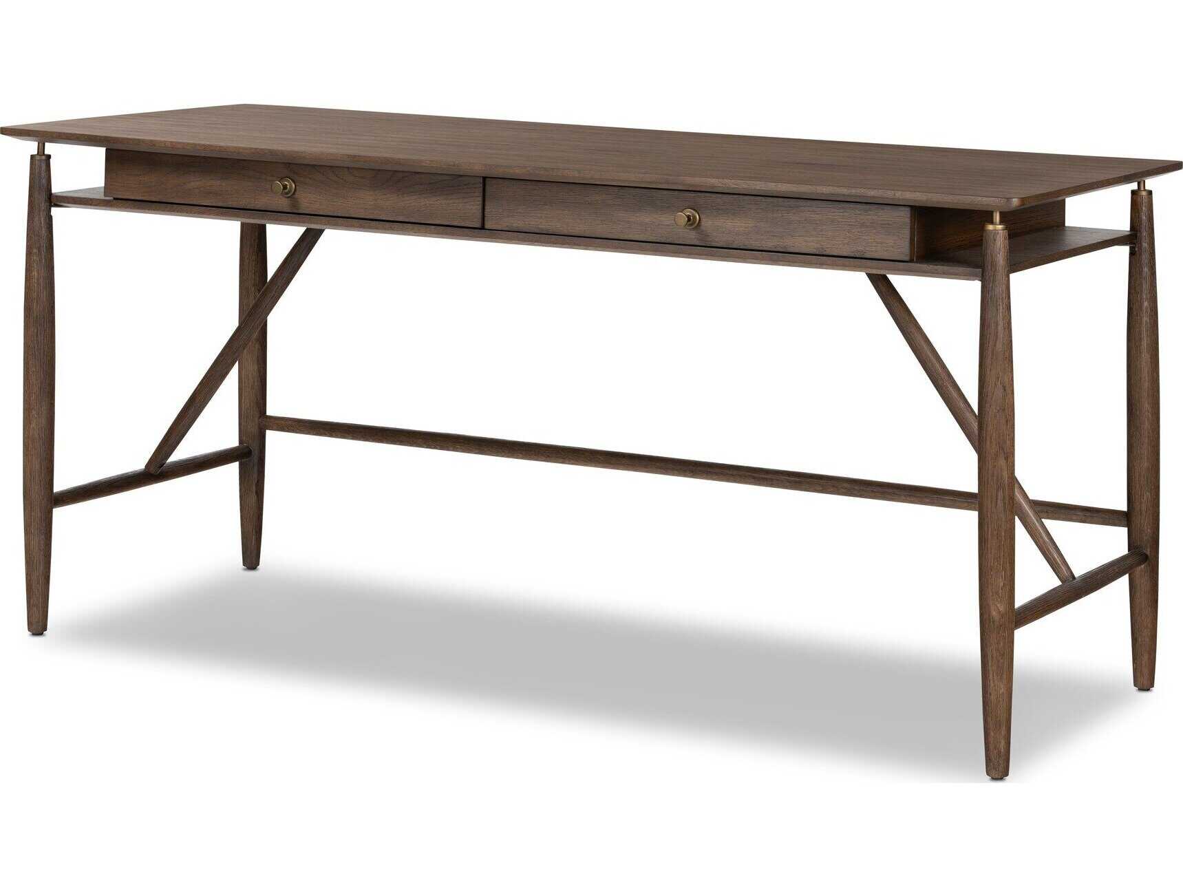 Four Hands Haiden Markia Aged Oak Veneer Oak Wood Desk