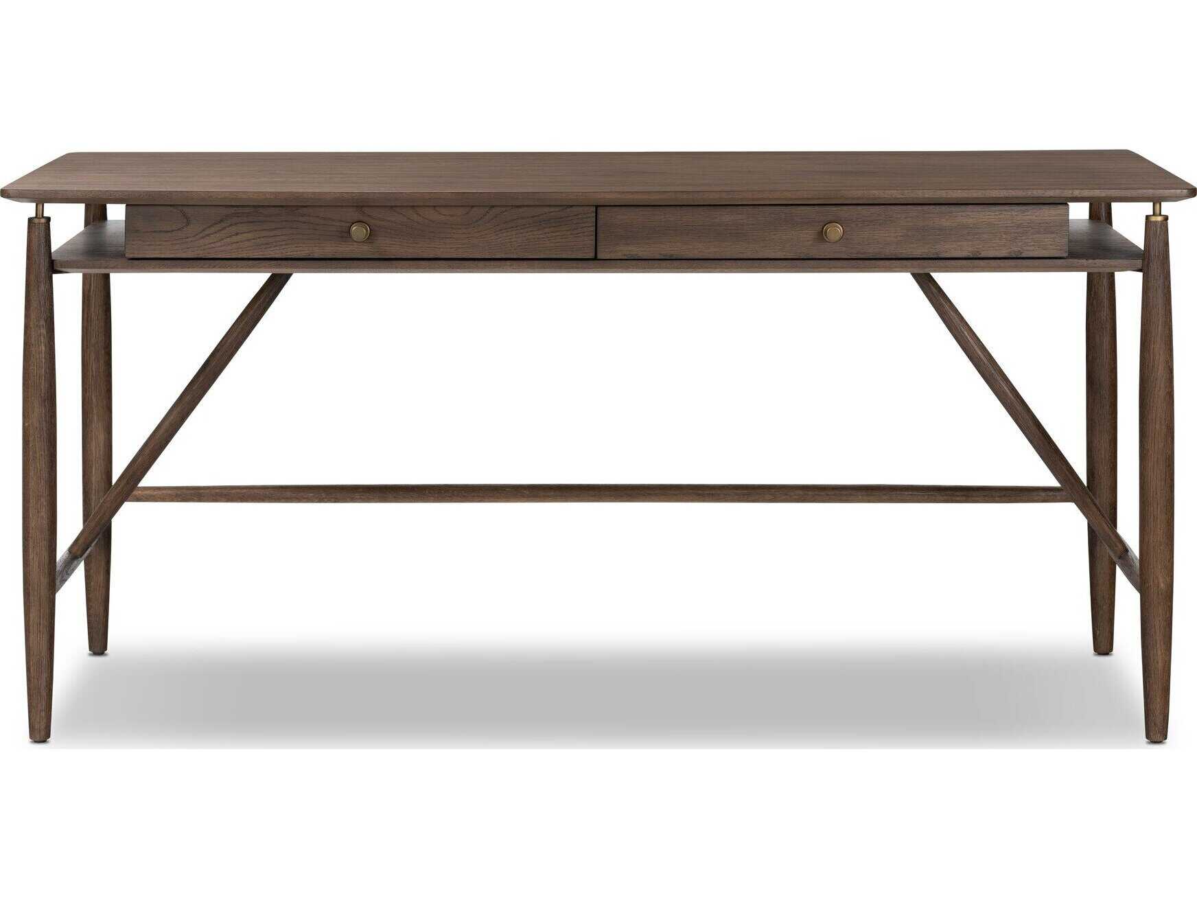 Four Hands Haiden Markia Aged Oak Veneer Oak Wood Desk