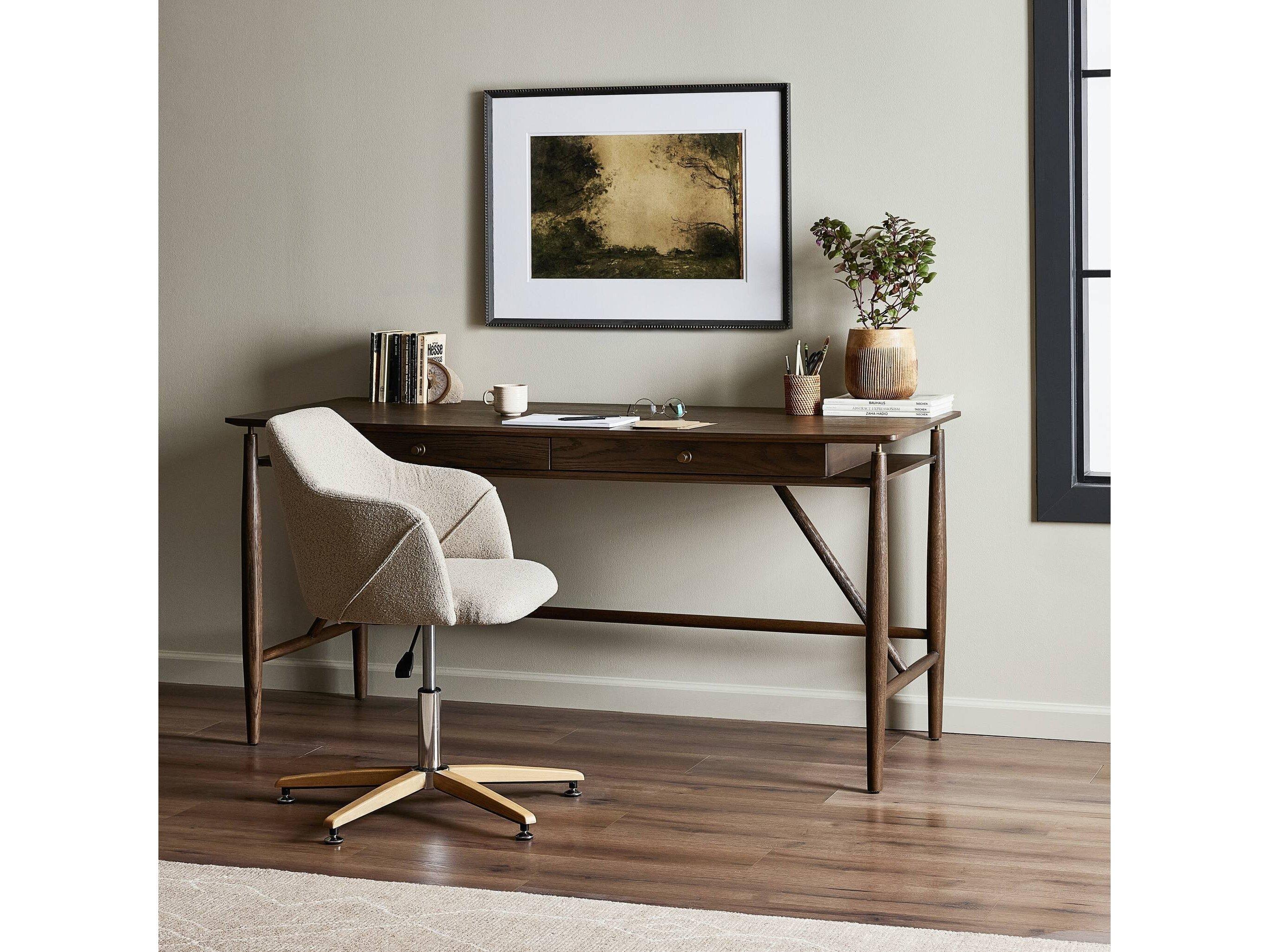 Four Hands Haiden Markia Aged Oak Veneer Oak Wood Desk