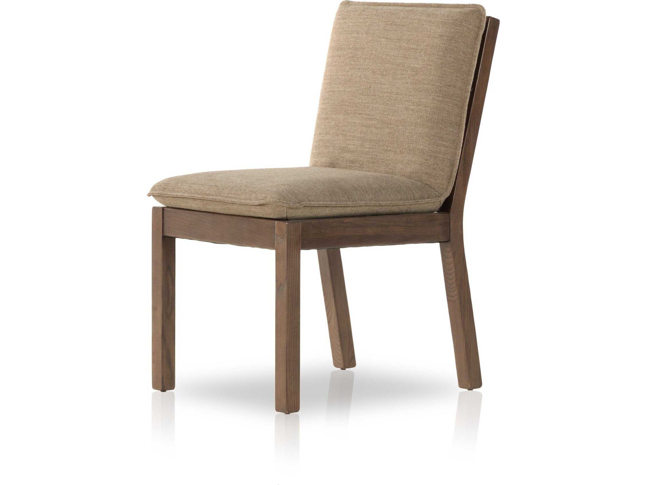 Four Hands Ashford Wilmington Alcala Fawn Upholstered Oak Wood Dining Chair
