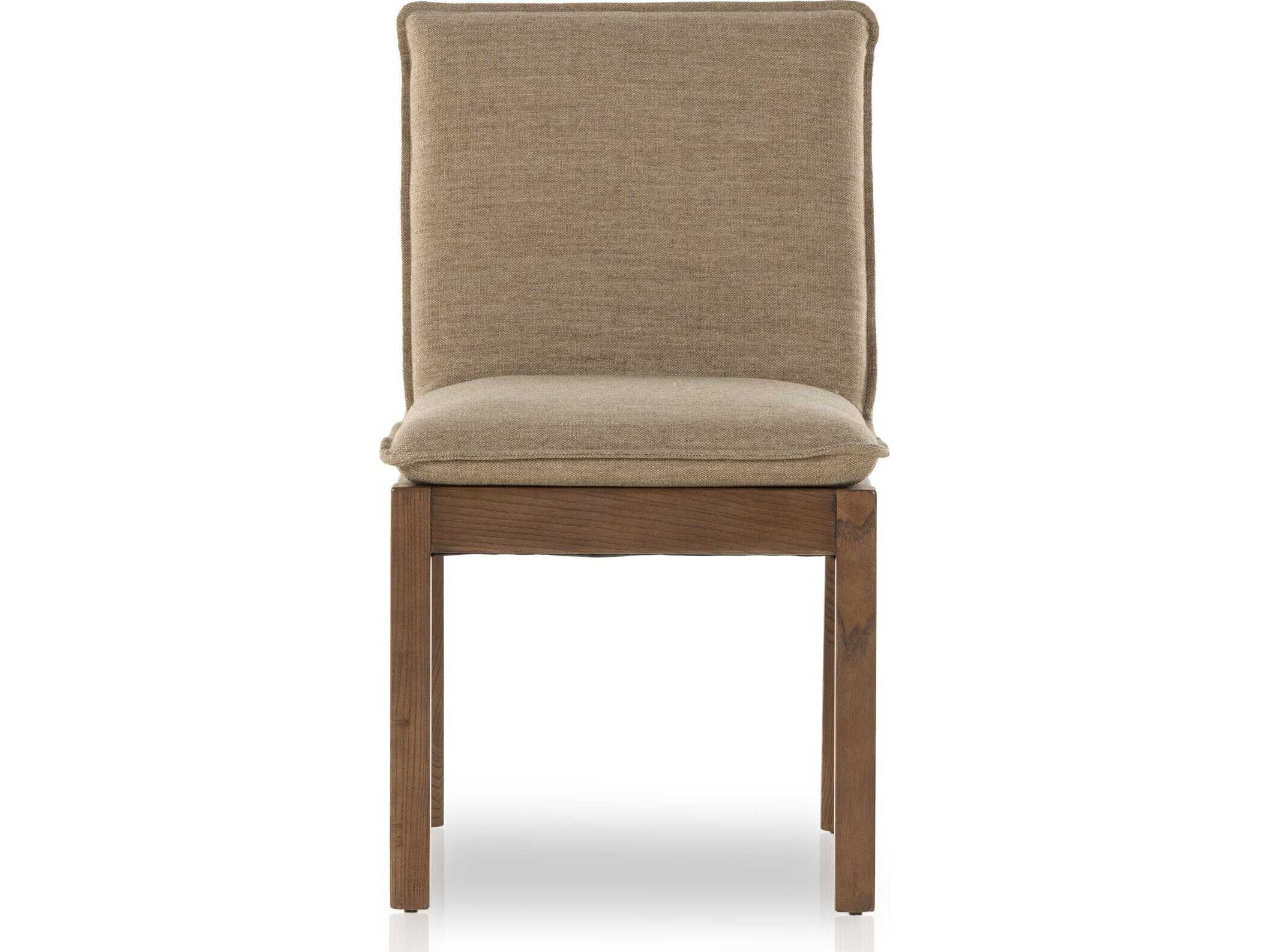Four Hands Ashford Wilmington Alcala Fawn Upholstered Oak Wood Dining Chair