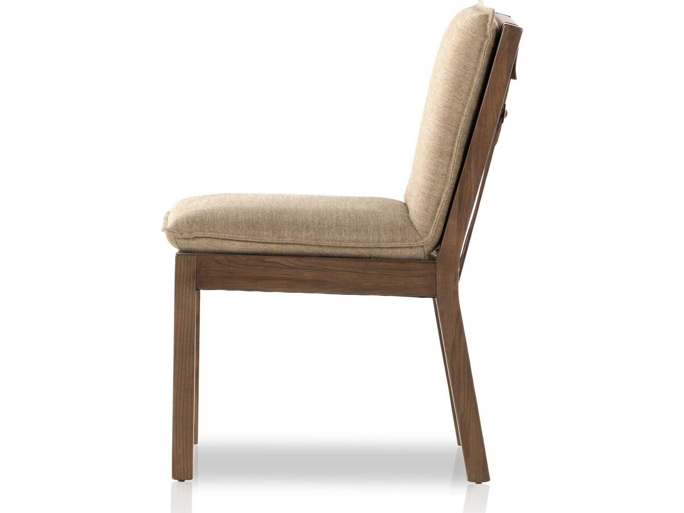 Four Hands Ashford Wilmington Alcala Fawn Upholstered Oak Wood Dining Chair
