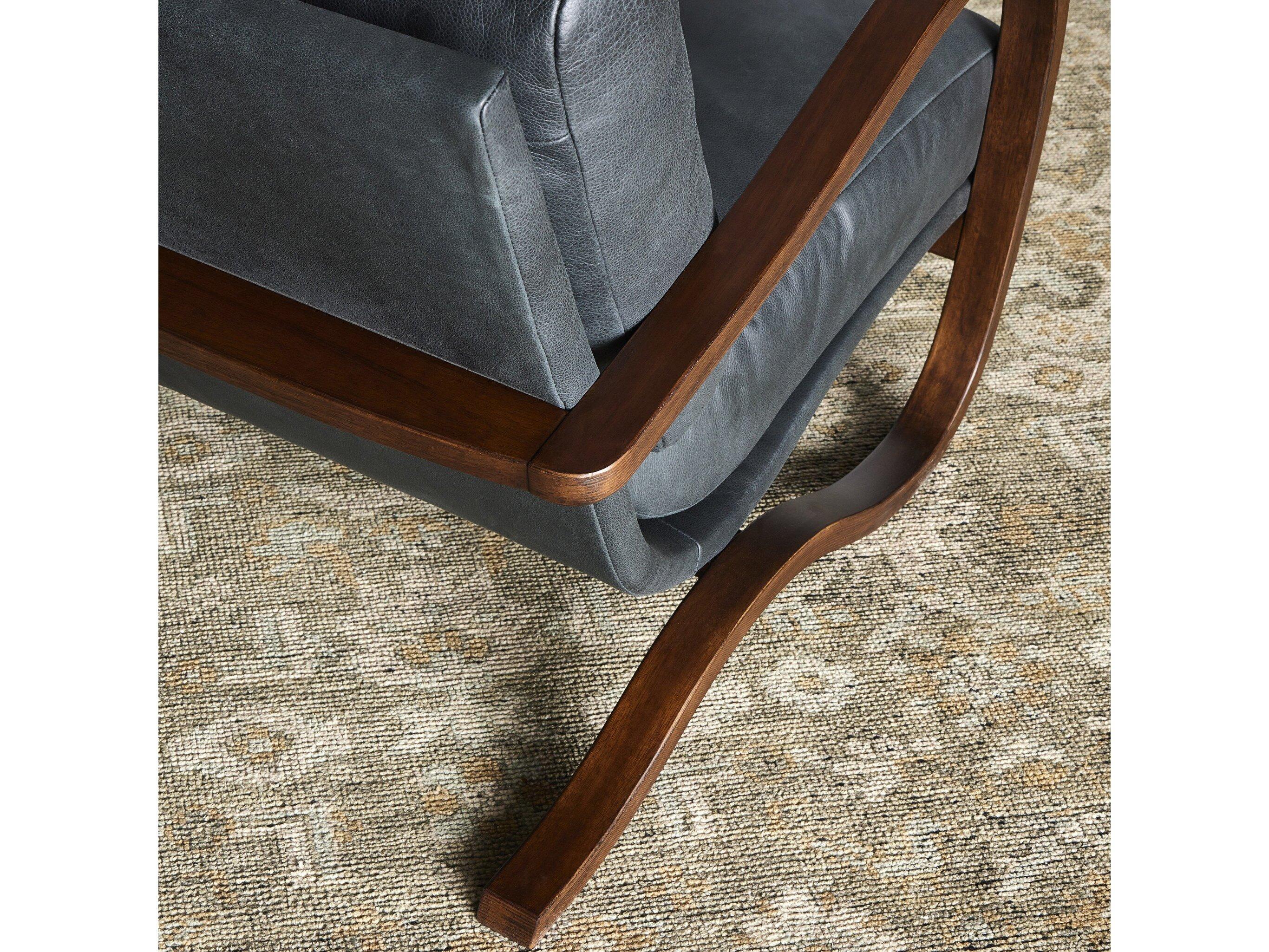 Four Hands Bolton Paxon Black Leather Accent Chair