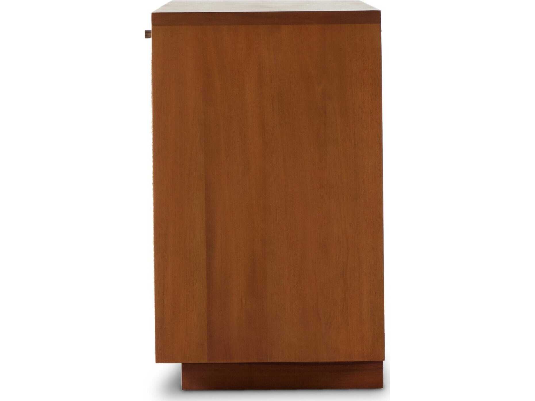 Four Hands Slayton Macklin 82" Mahogany Wood Light Natural Paper Rush Brass Sideboard