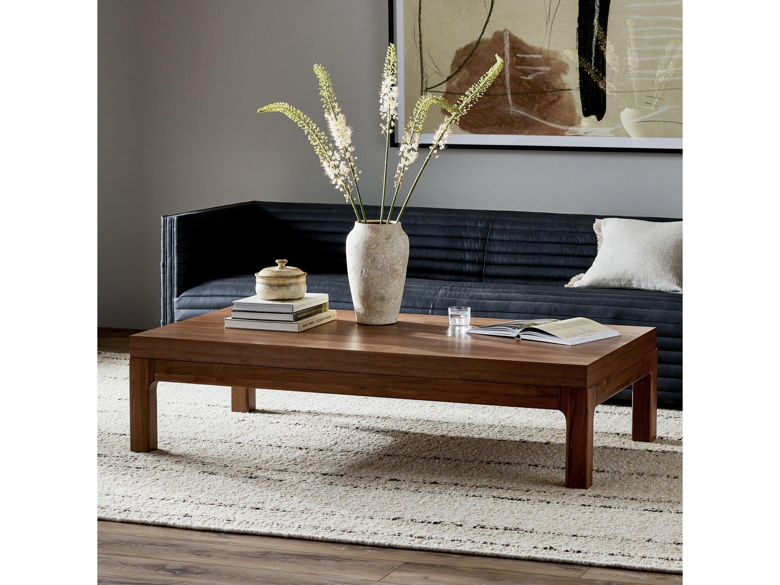Four Hands Wallis Arturo Rectangular Wood Natural Walnut Coffee Table