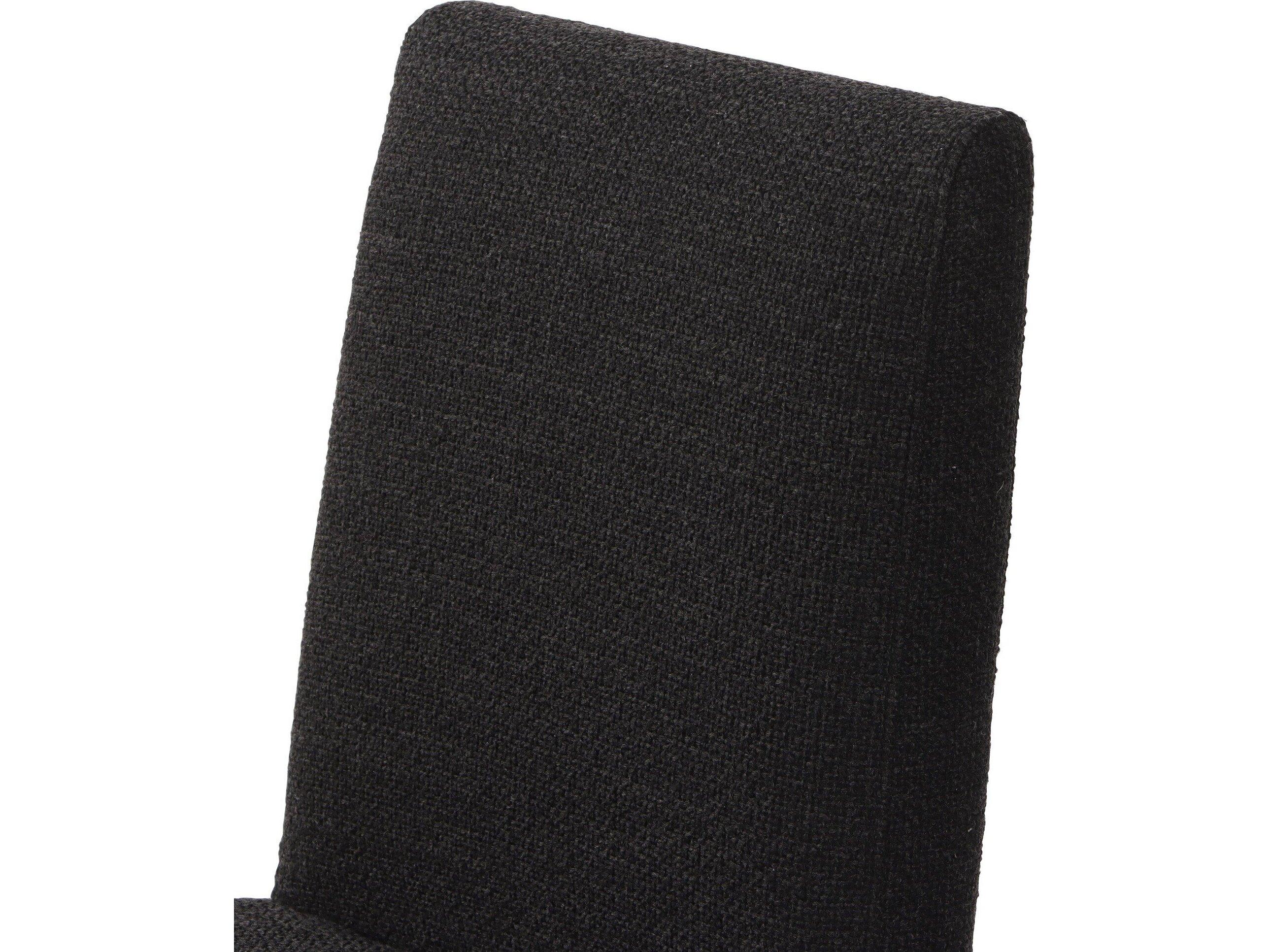 Four Hands Ashford Roxy Solid Wood Black Upholstered Side Dining Chair