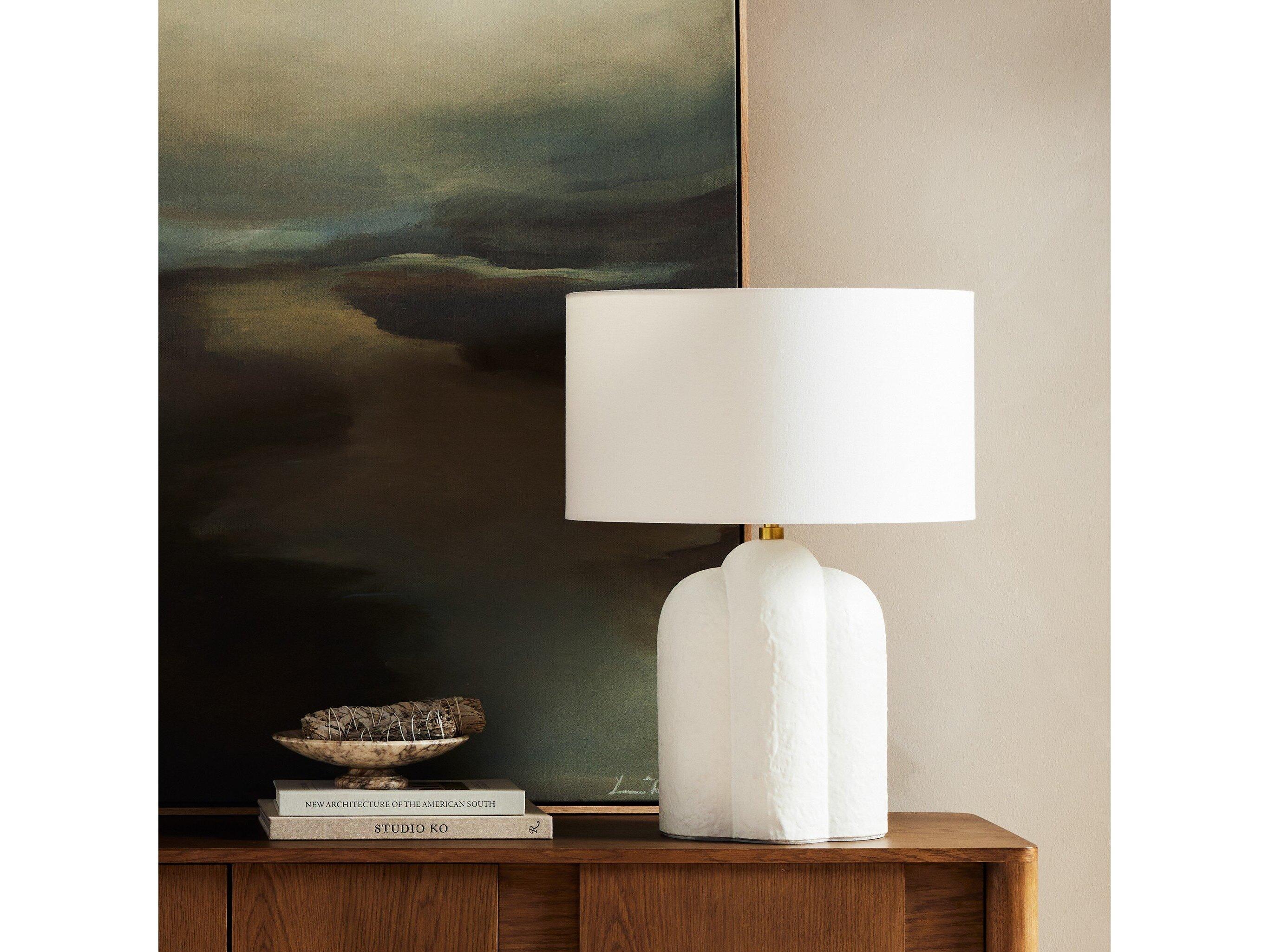 Four Hands Deacon White LED Buffet Lamp