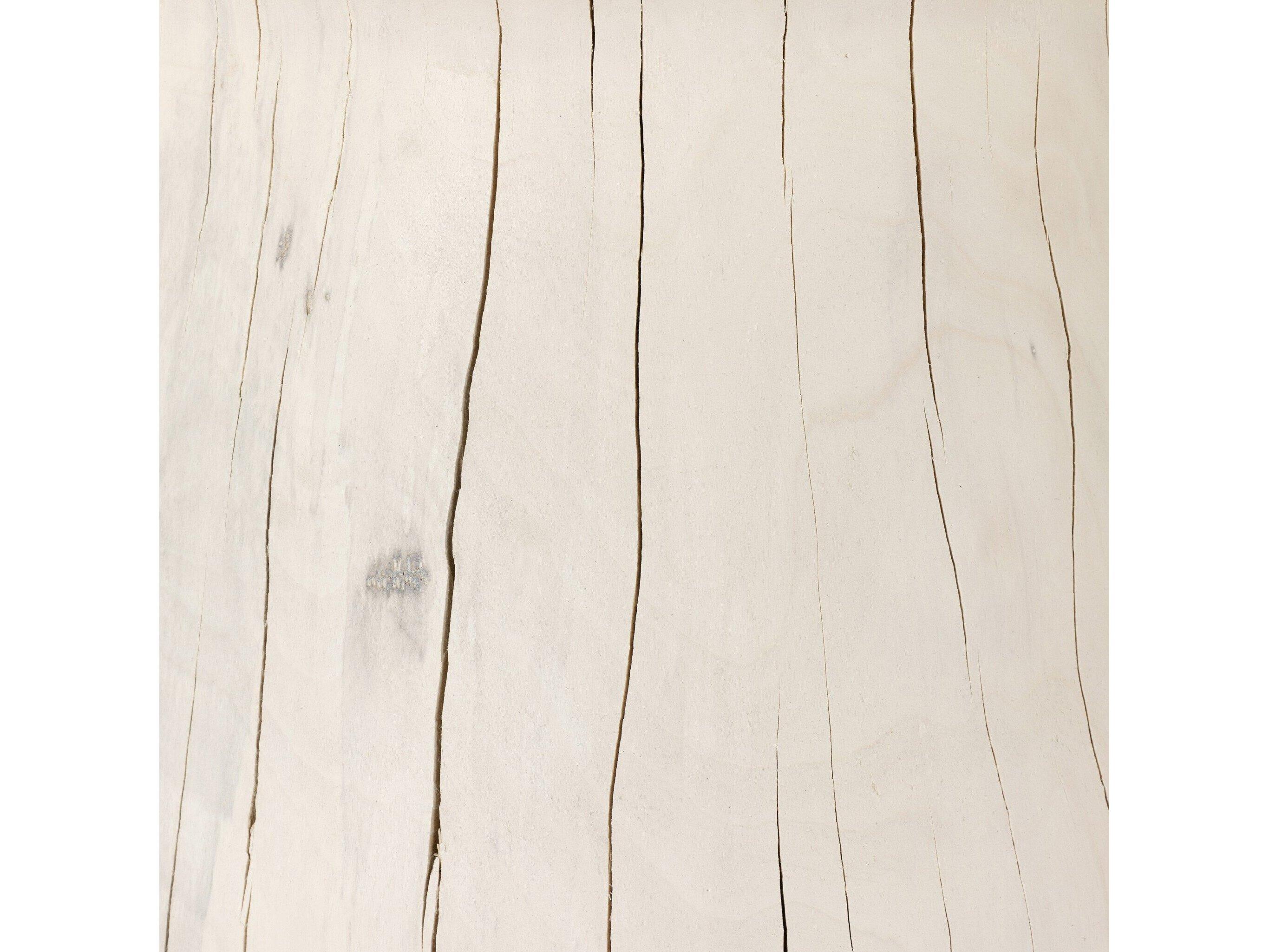 Four Hands Wesson Chess Round Wood Ivory End Table