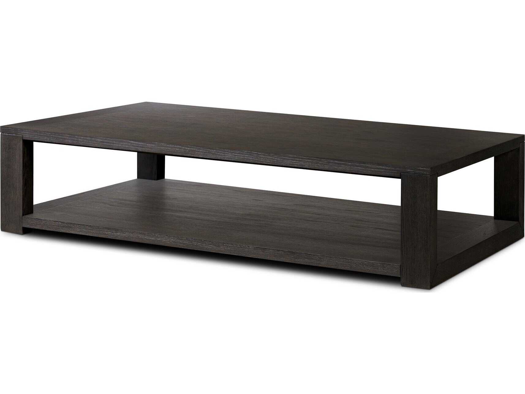 Four Hands Irondale Thomas Dark Anthracite Oak Veneer Rectangular Wood Coffee Table