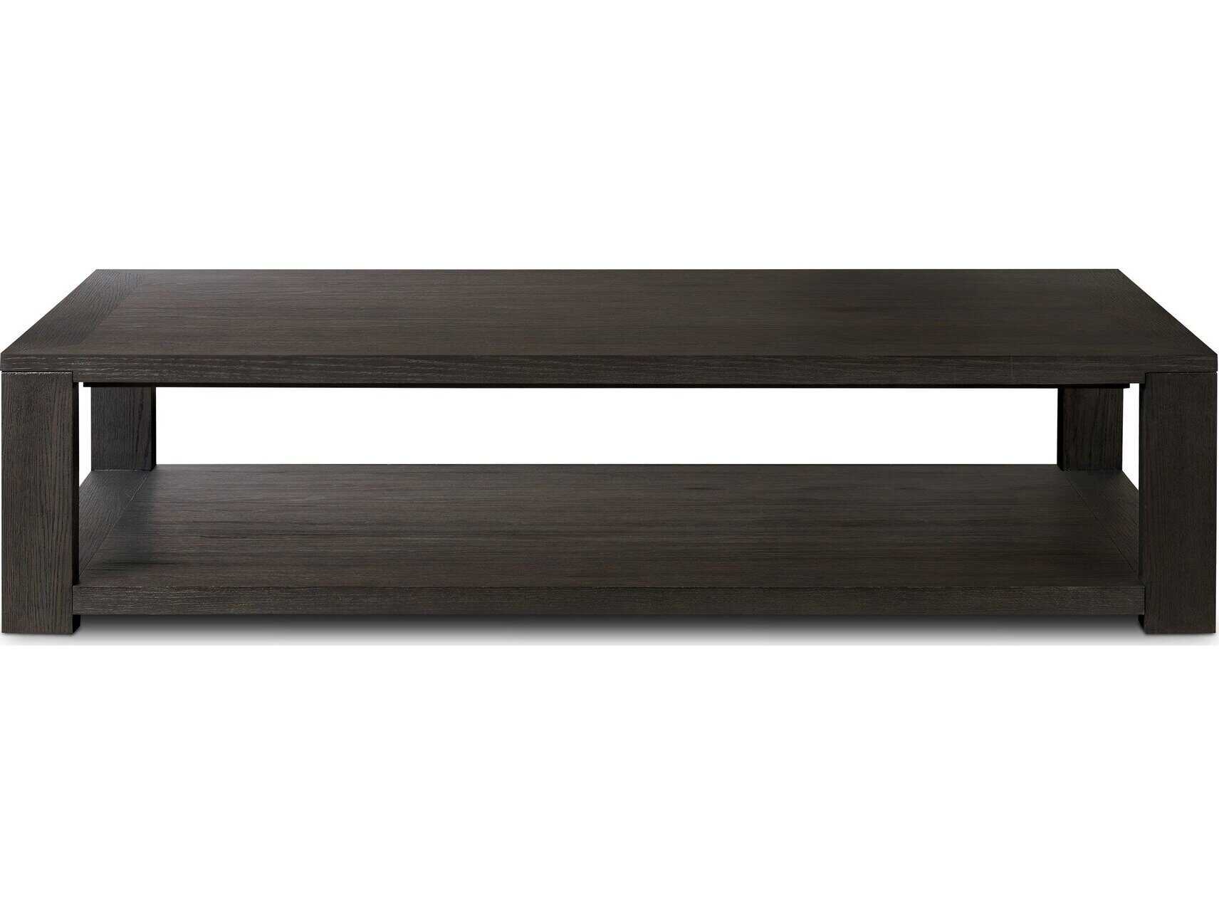 Four Hands Irondale Thomas Dark Anthracite Oak Veneer Rectangular Wood Coffee Table
