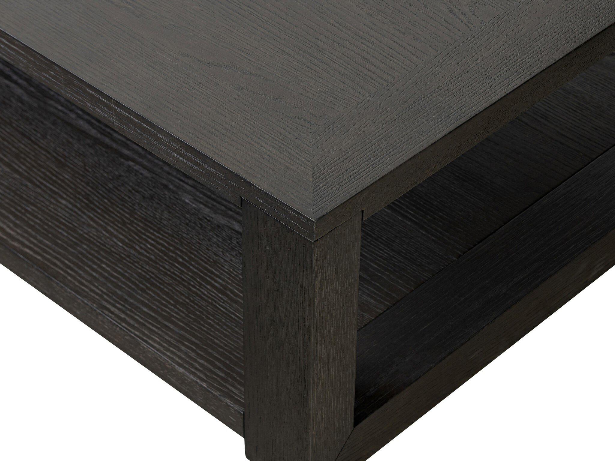 Four Hands Irondale Thomas Dark Anthracite Oak Veneer Rectangular Wood Coffee Table