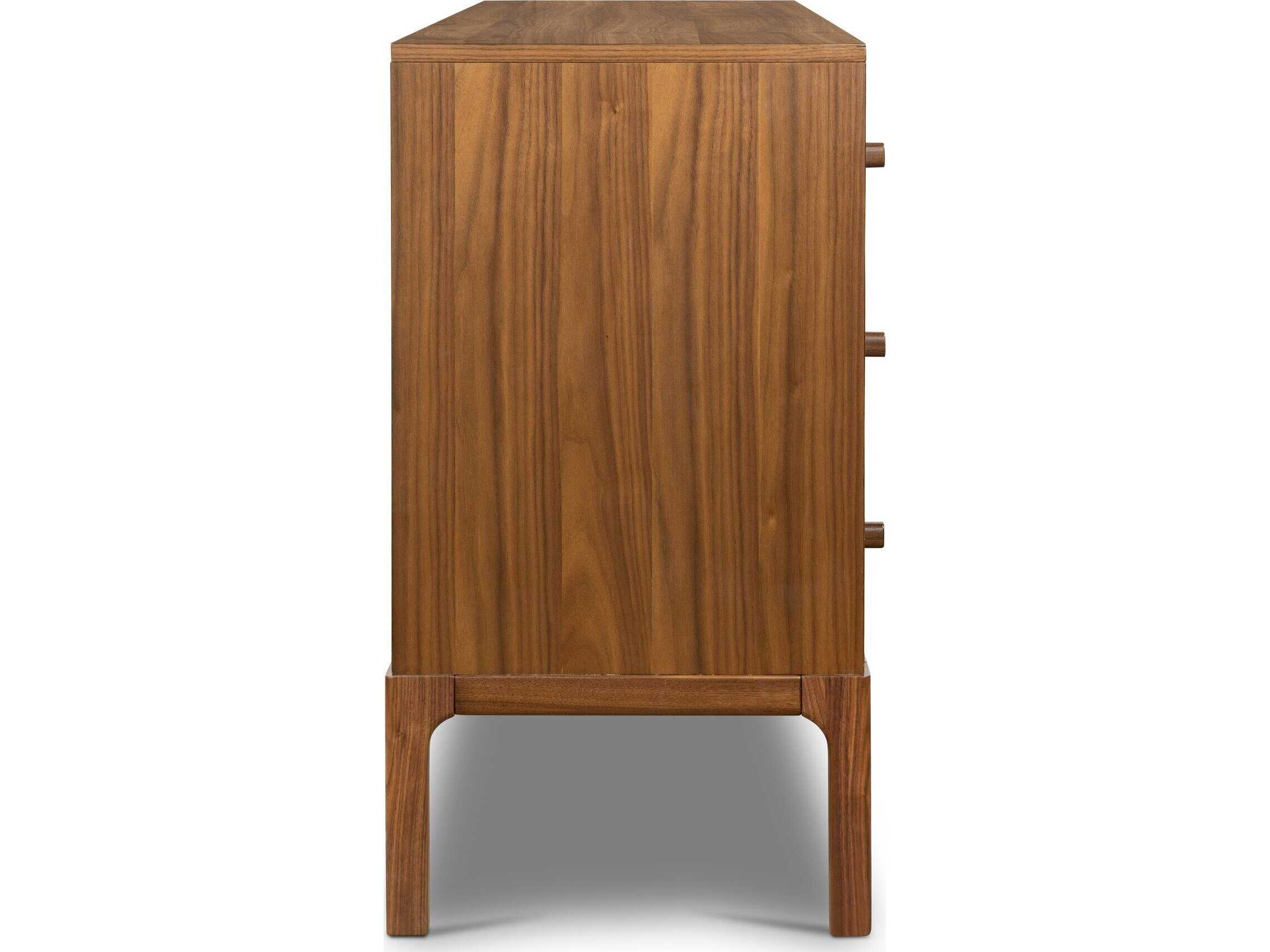 Four Hands Wallis Arturo 6-Drawers Brown Walnut Wood Double Dresser