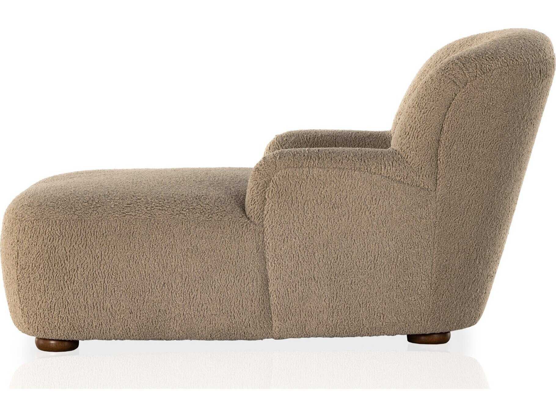 Four Hands Norwood Kadon Sheepskin Camel Chaise Lounge