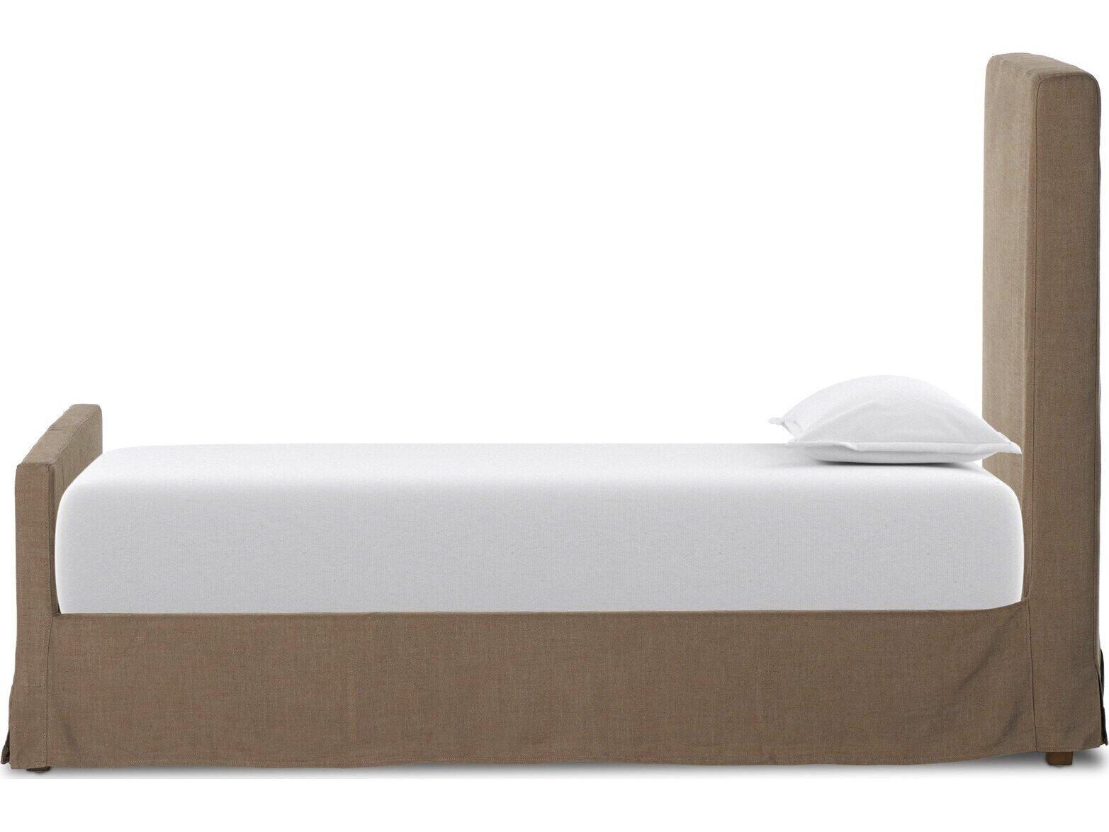 Four Hands Kensington Savoy Coffee Upholstered Twin Platform Bed