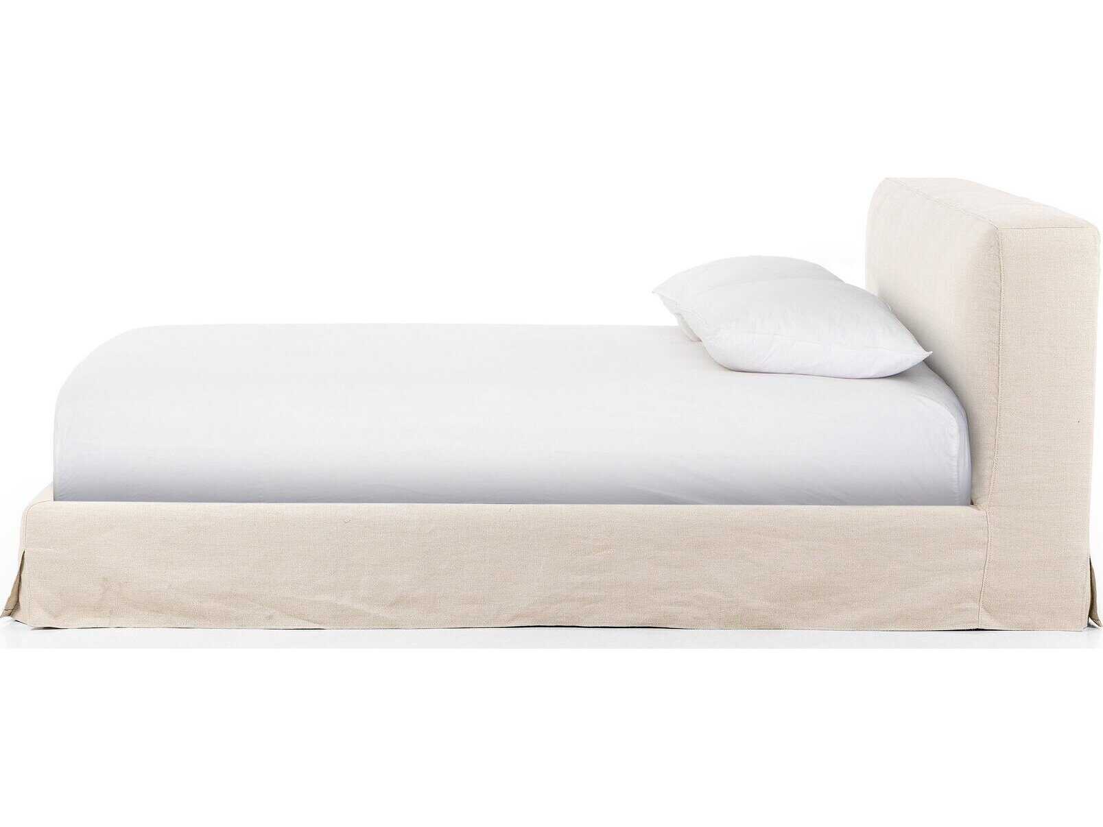 Four Hands Kensington Aidan Slipcover Bed-Natural-King