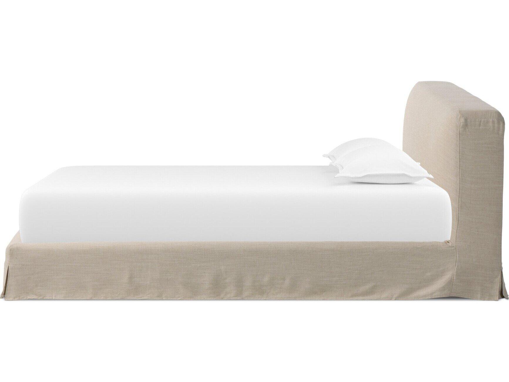 Four Hands Kensington Beige Upholstered Queen Platform Bed