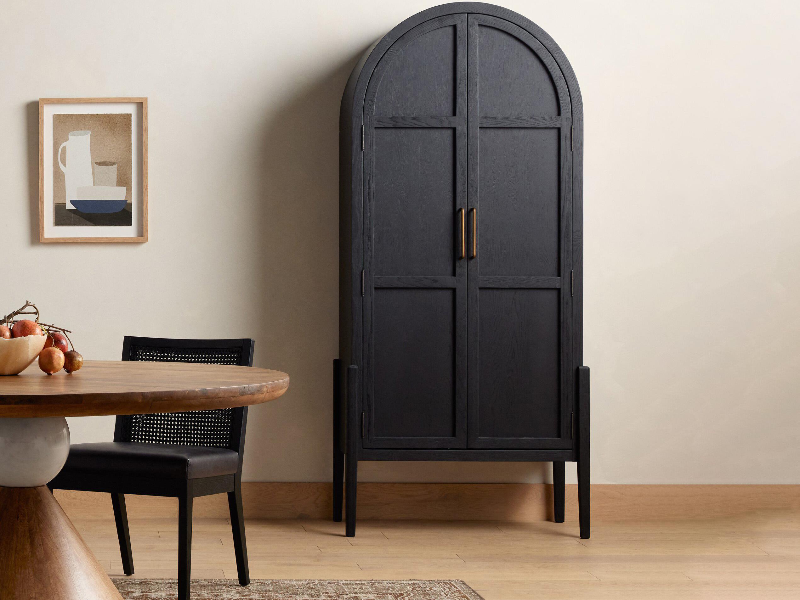 Four Hands Irondale Black Oak Wood Accent Chest