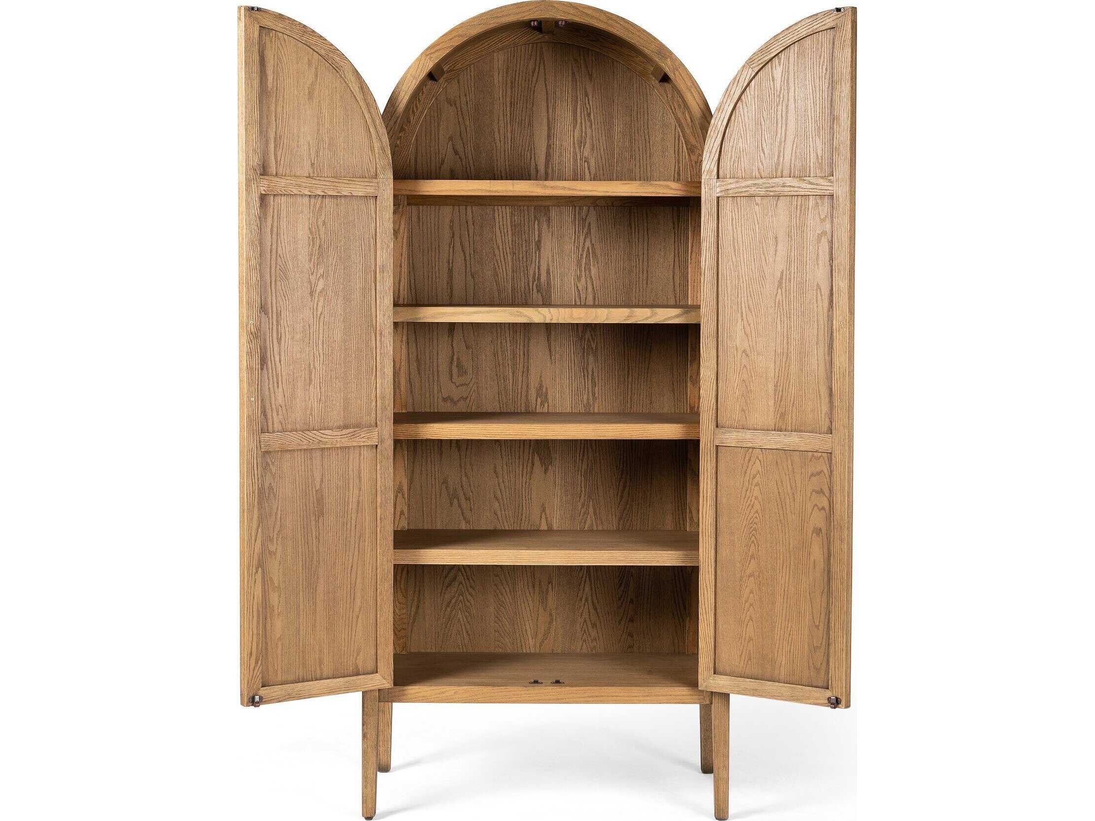 Four Hands Irondale Antique Brass Drifted Oak Brown Wood Accent Chest