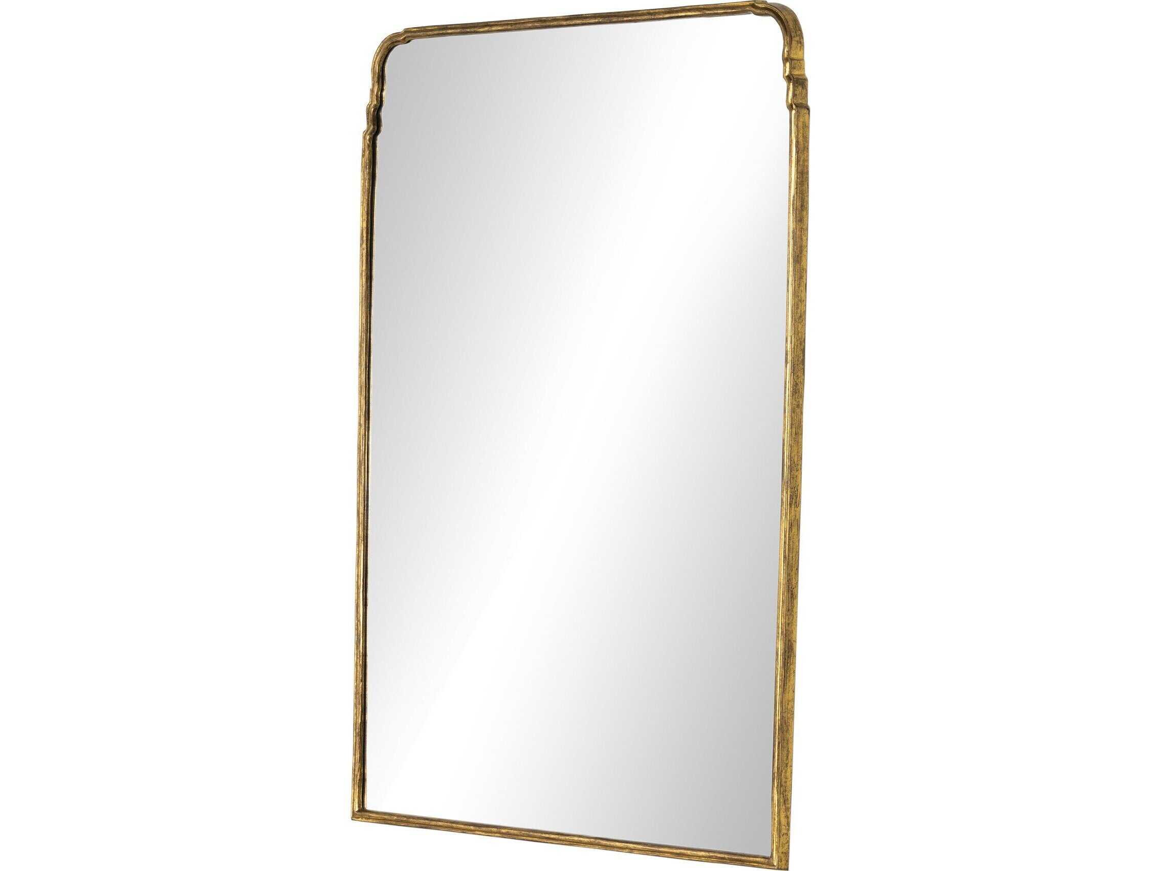 Four Hands Asher Loire Antiqued Gold Leaf Grand Floor Mirror