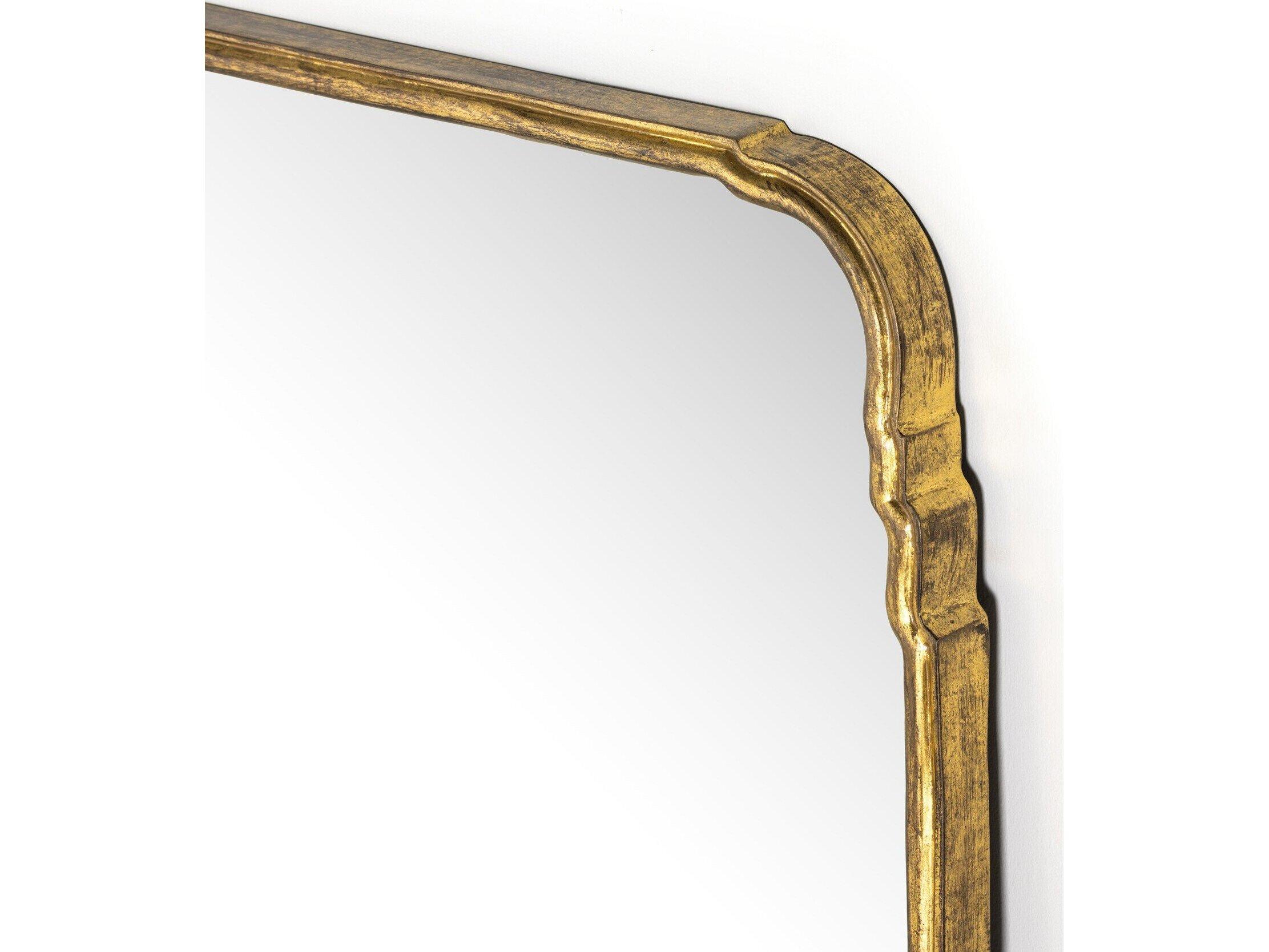 Four Hands Asher Loire Antiqued Gold Leaf Grand Floor Mirror