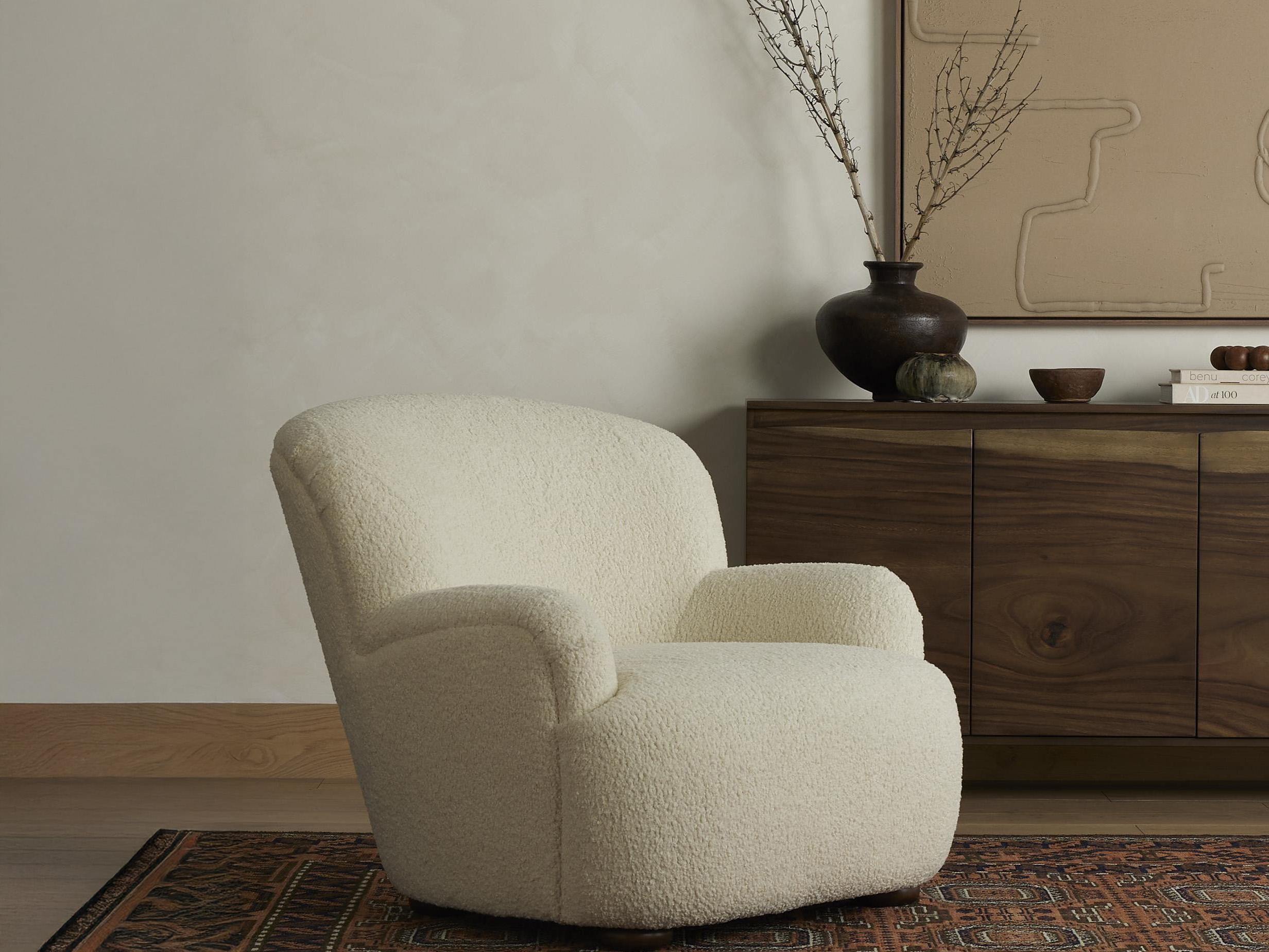 Four Hands Norwood Kadon Sheepskin Natural  Accent Chair