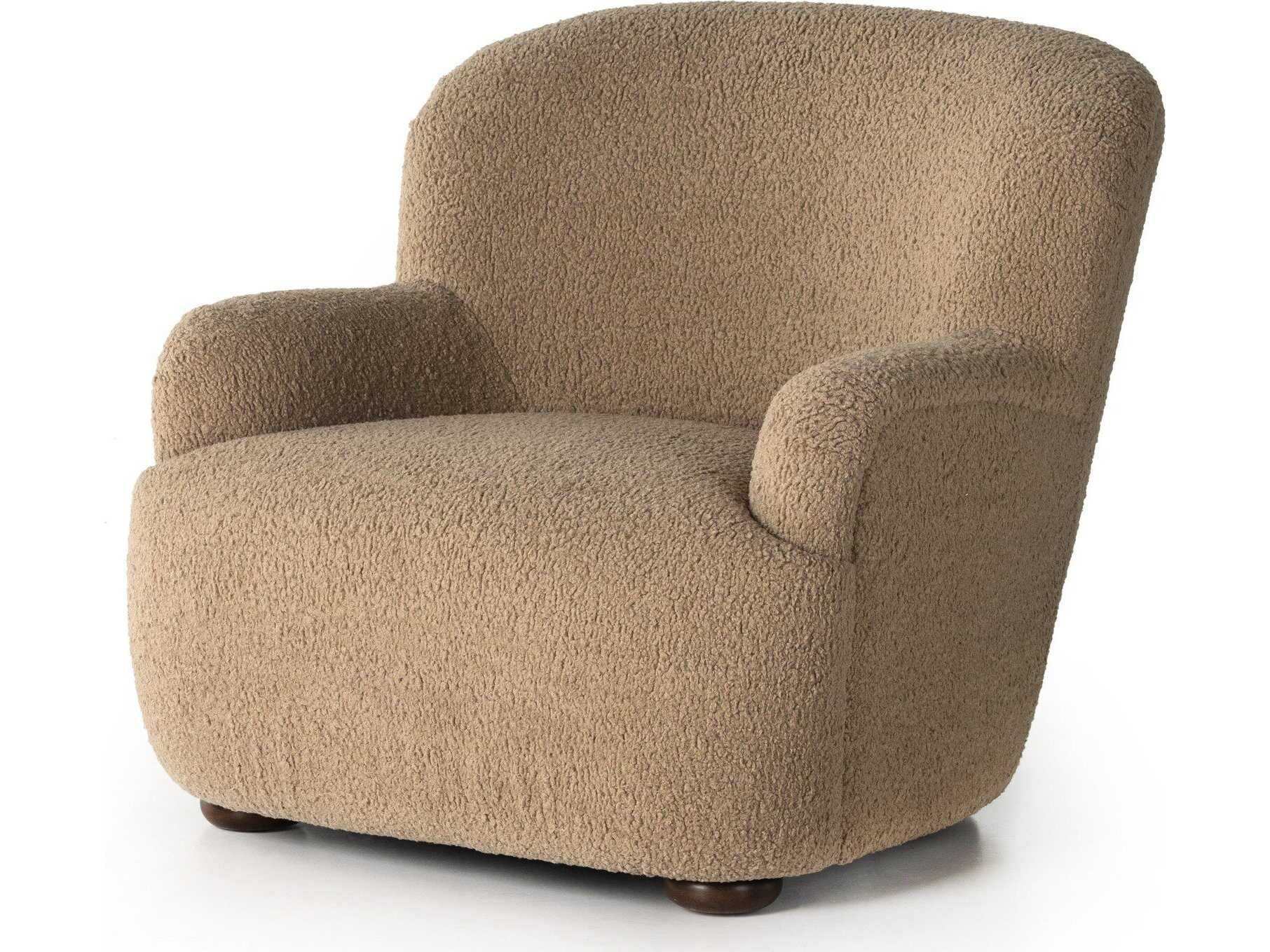 Four Hands Norwood Kadon Sheepskin Camel  Accent Chair