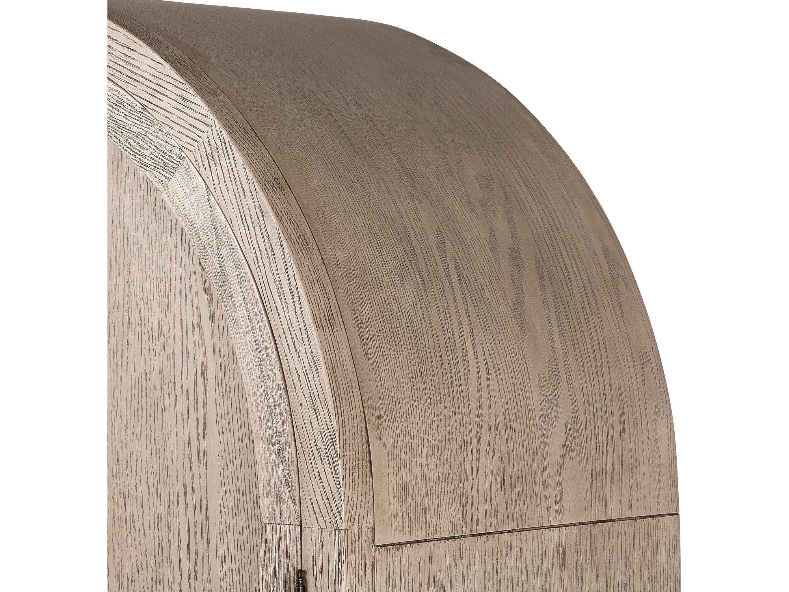 Four Hands Irondale Tolle Rustic White Solid Oak Wood Bar Cabinet