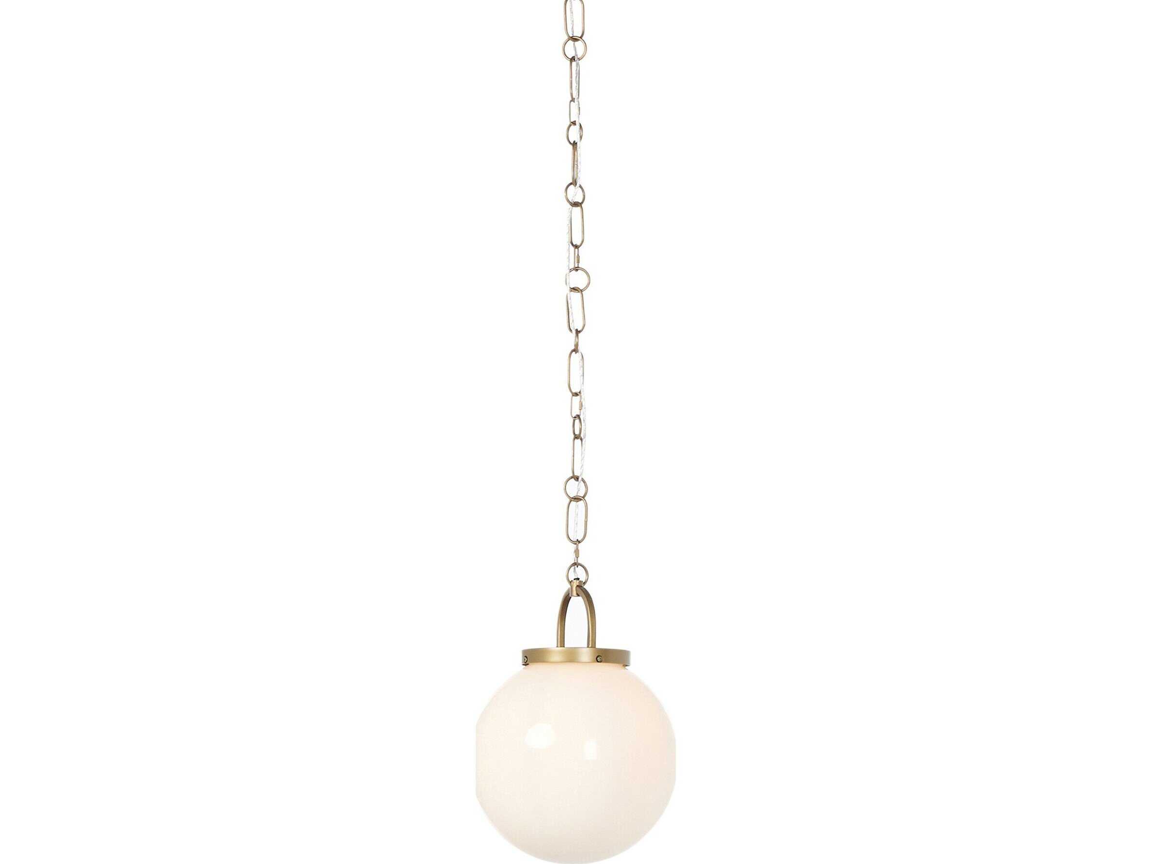 Four Hands Evelie White Globe Pendant