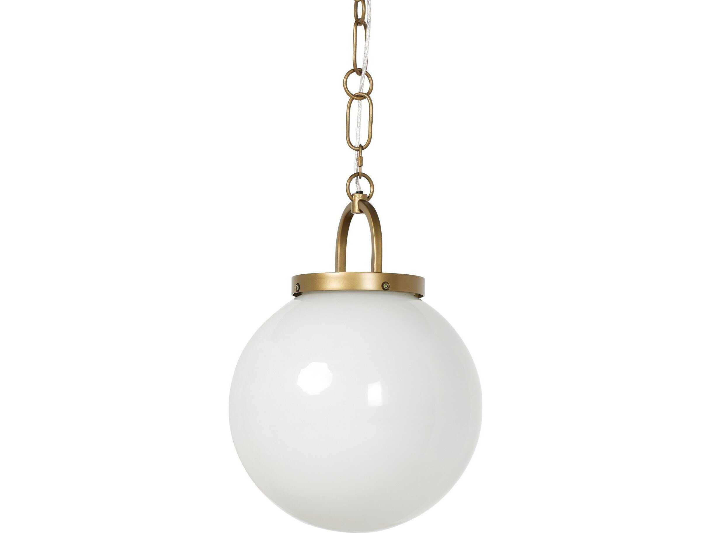 Four Hands Evelie White Globe Pendant