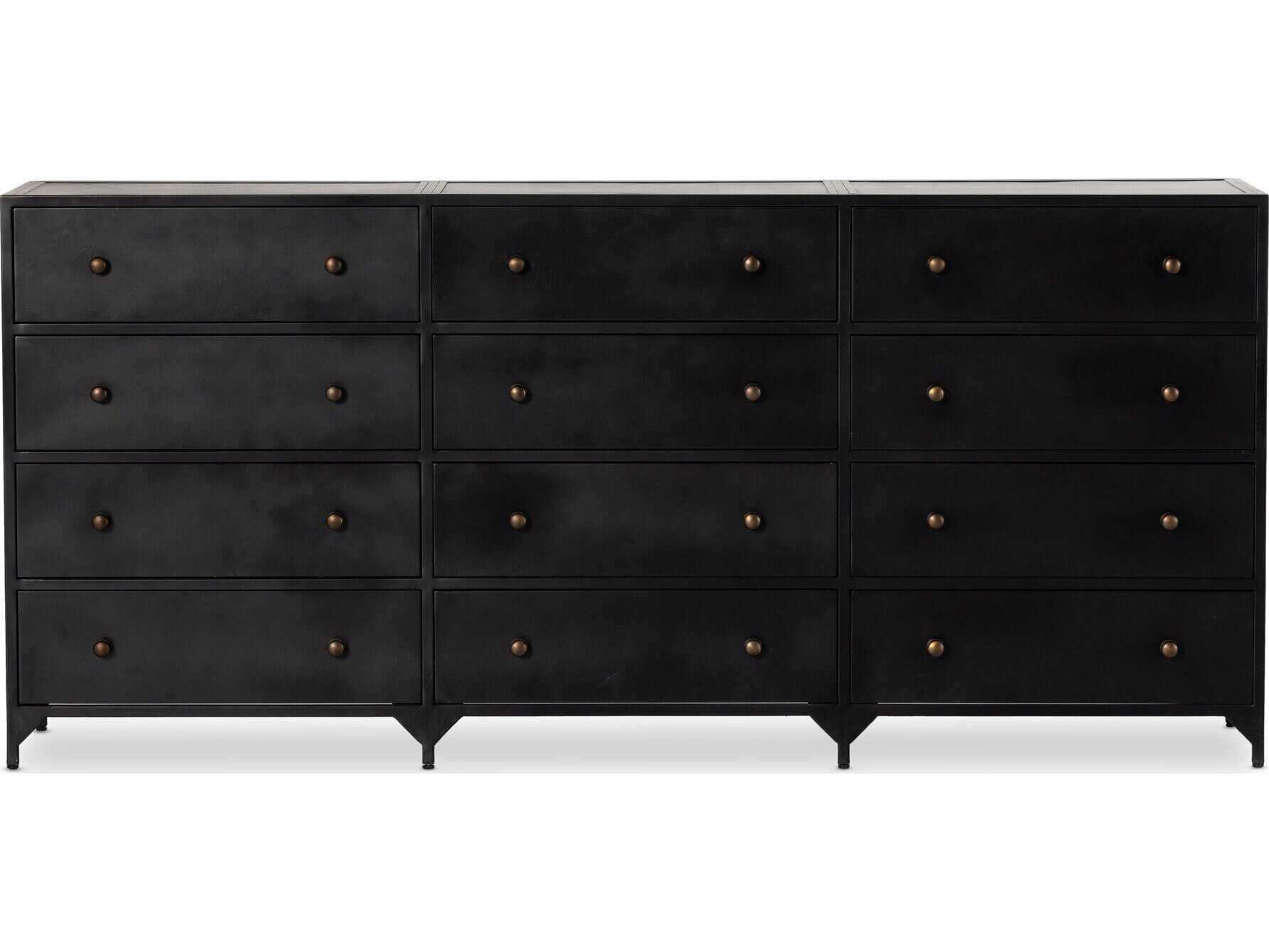 Four Hands Belmont  Black  12 Drawer Dresser
