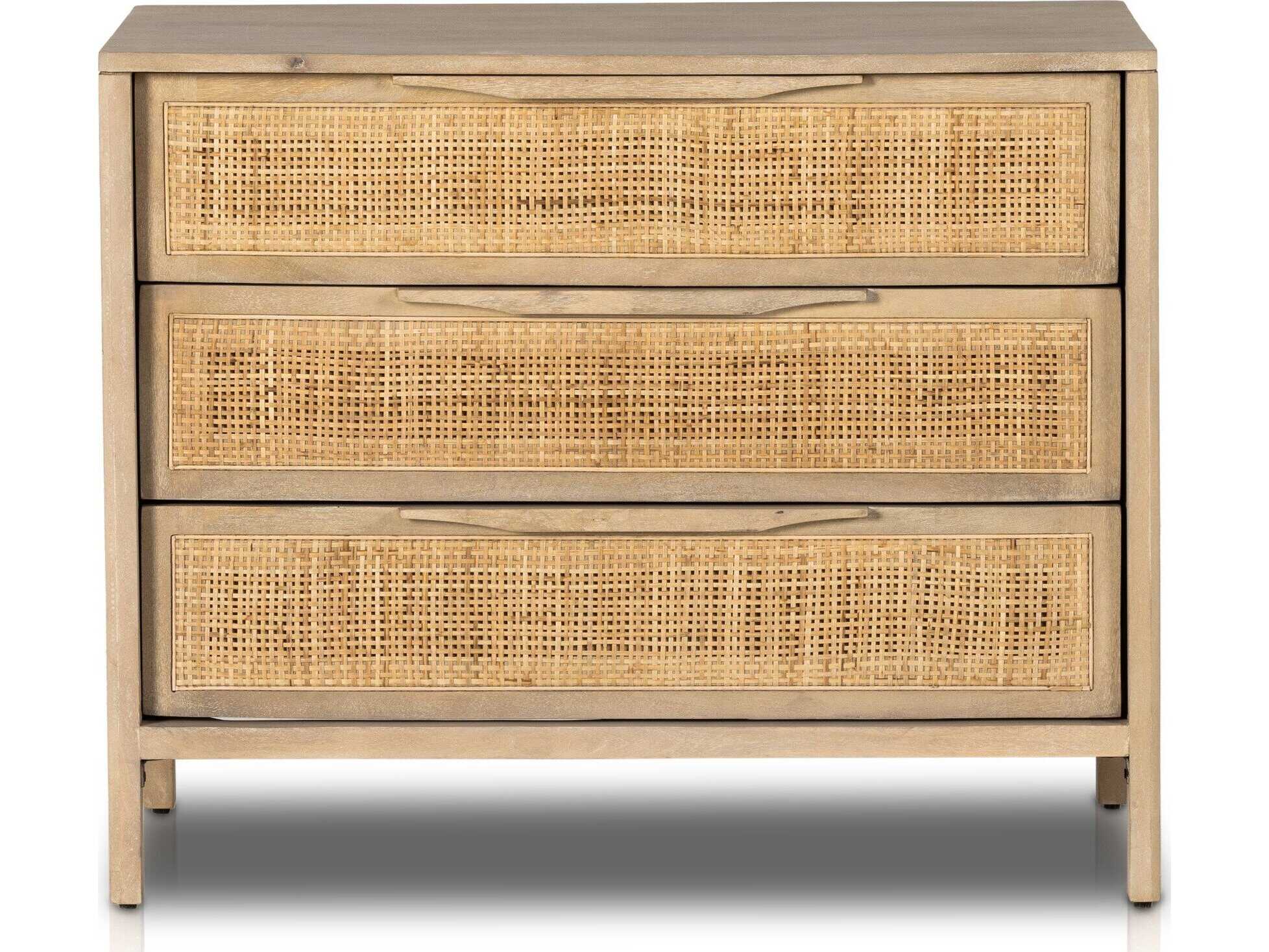 Four Hands Prescott Sydney 3-Drawers Mango Wood Nightstand