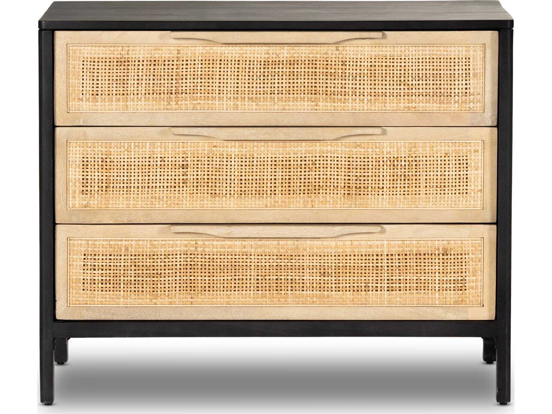 Four Hands Prescott Sydney 3-Drawers Mango Wood Nightstand