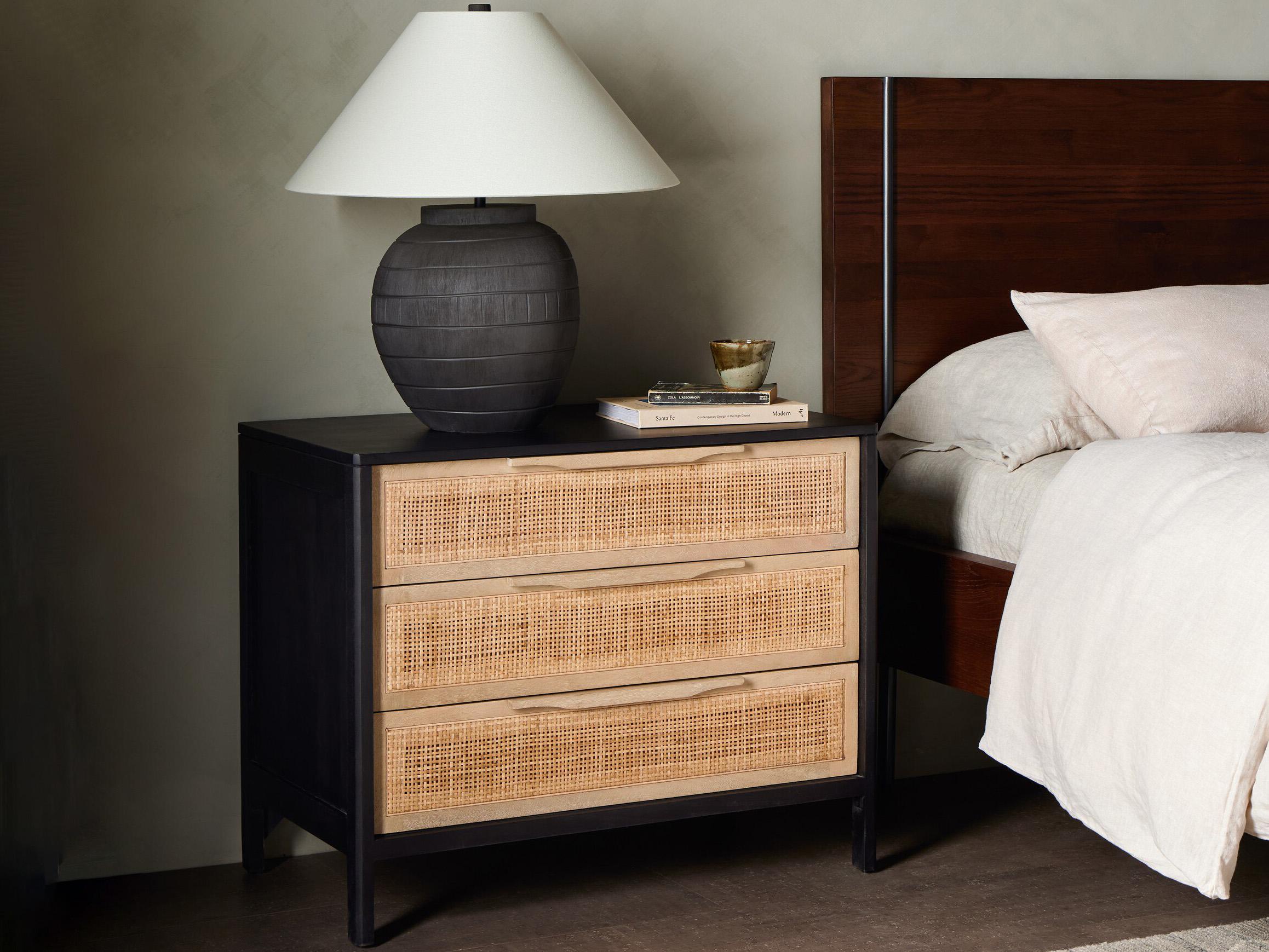 Four Hands Prescott Sydney 3-Drawers Mango Wood Nightstand