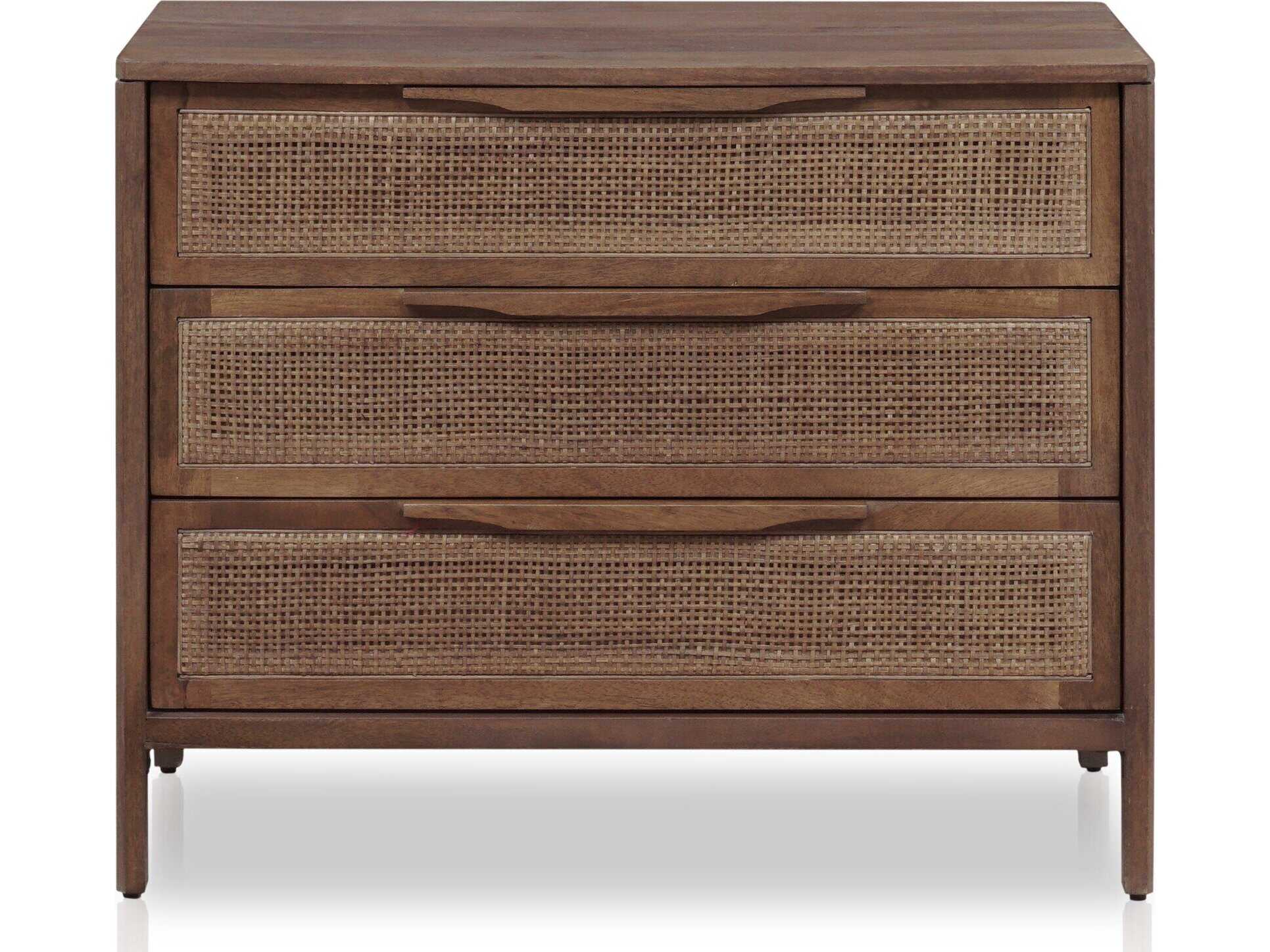 Four Hands Prescott Sydney 3-Drawers Mango Wood Nightstand