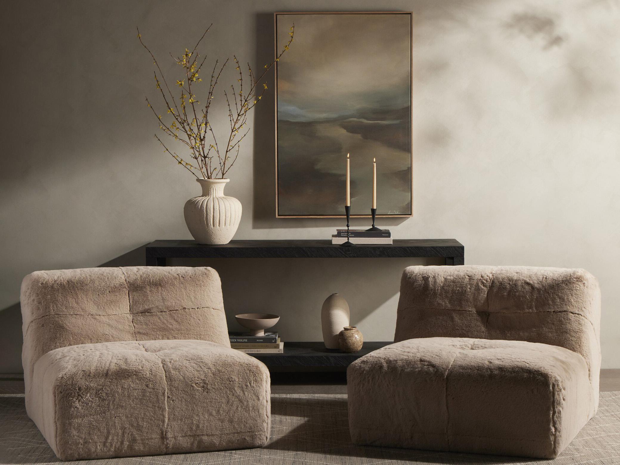 Four Hands Carnegie Miles Beige Fabric Accent Chair