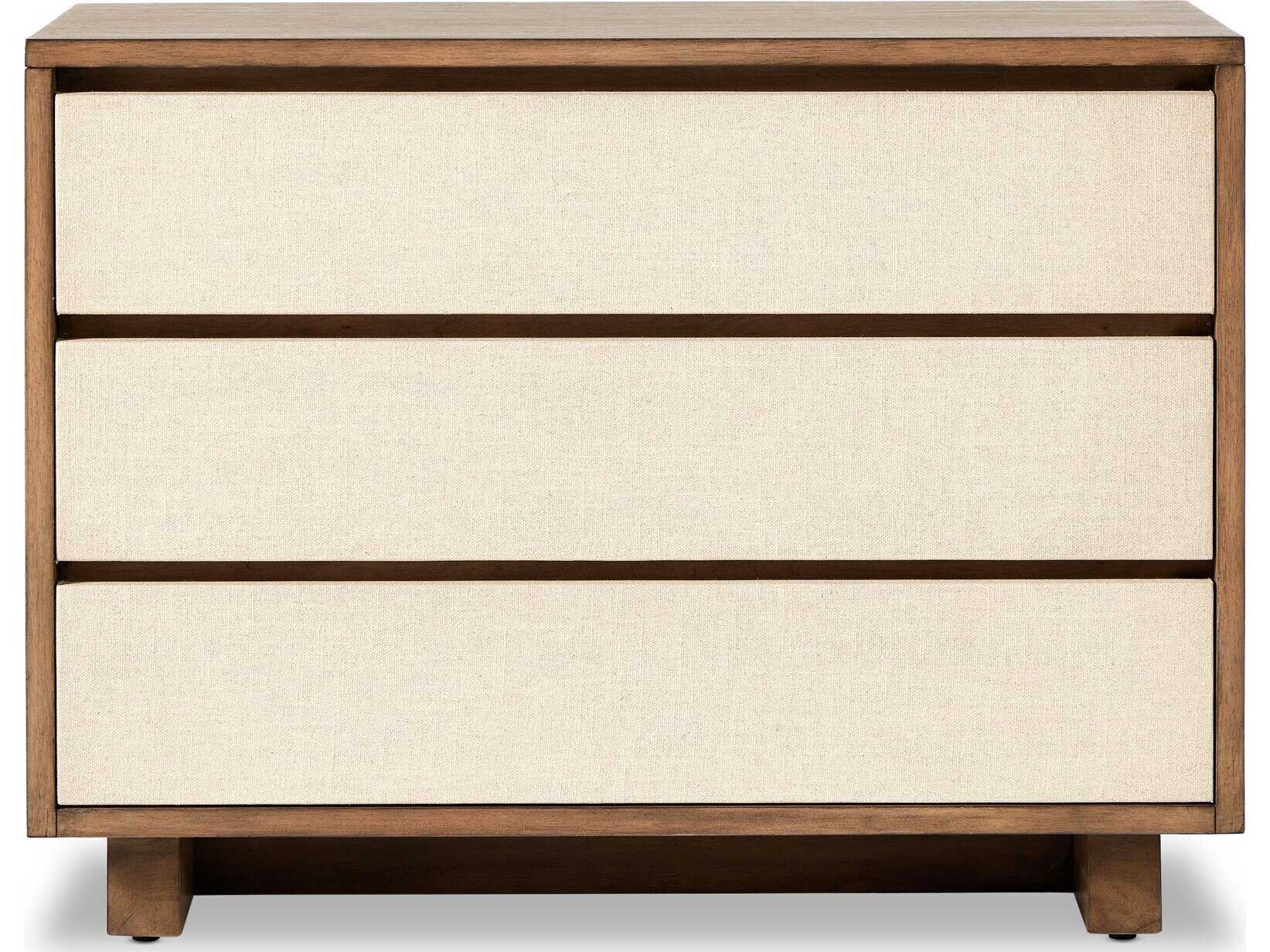 Four Hands Callahan Grove 3-Drawers Brown Mahogany Wood Nightstand