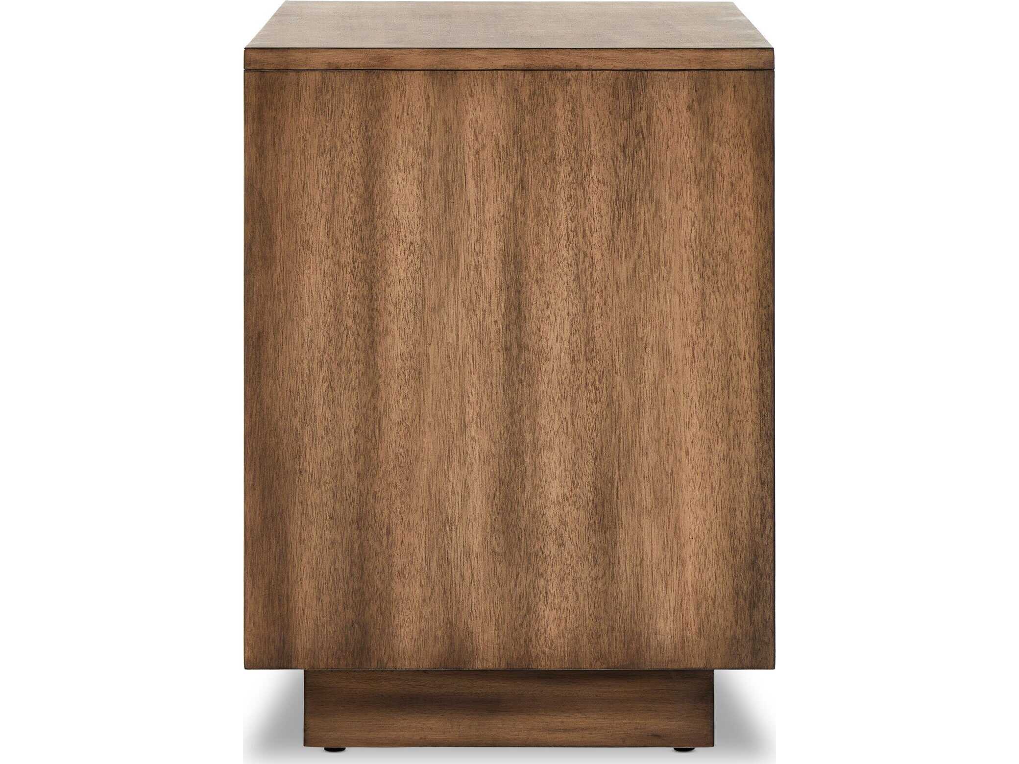 Four Hands Callahan Grove 3-Drawers Brown Mahogany Wood Nightstand