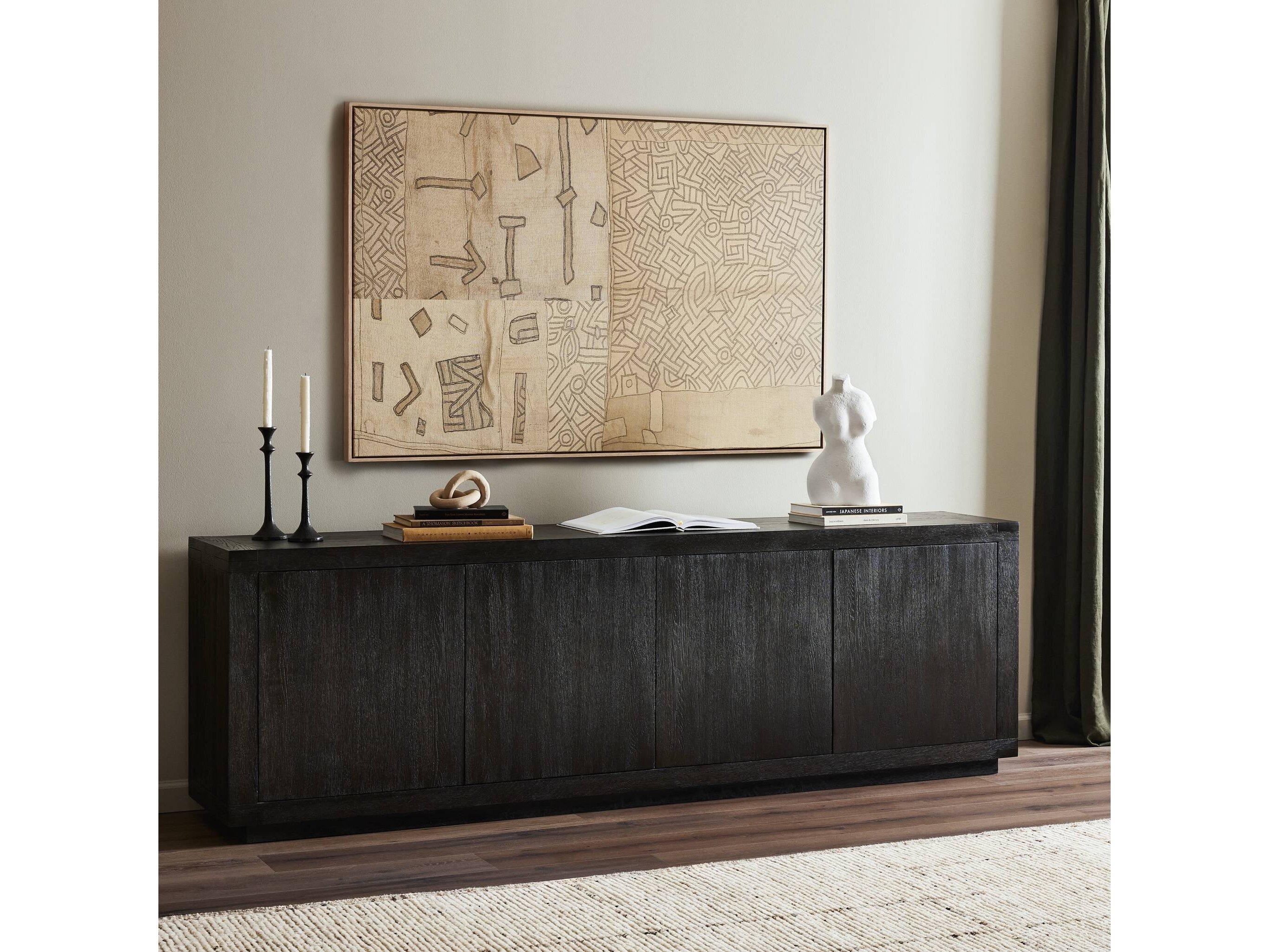 Four Hands Bennett Warby Worn Black Oak Sideboard