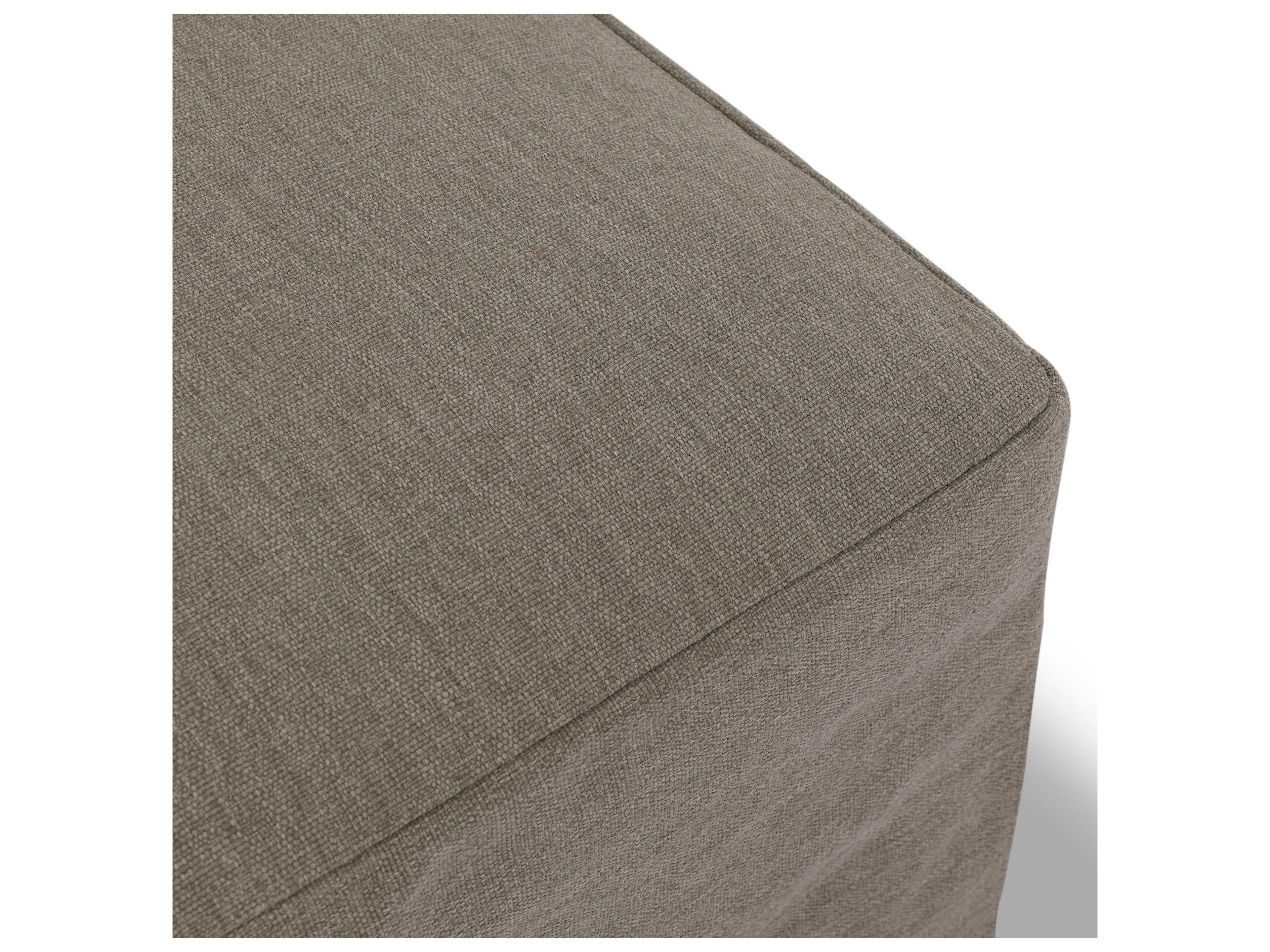 Four Hands Solano Laskin Alessi Fawn Washed Brown Upholstered Ottoman