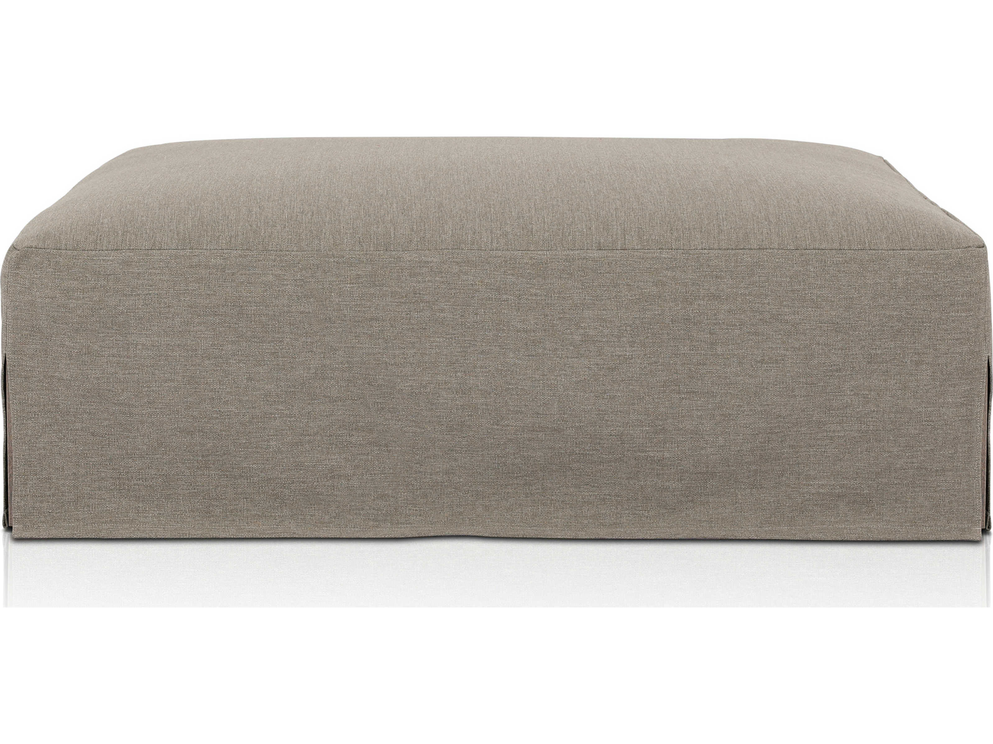 Four Hands Solano Laskin Alessi Fawn Washed Brown Upholstered Ottoman