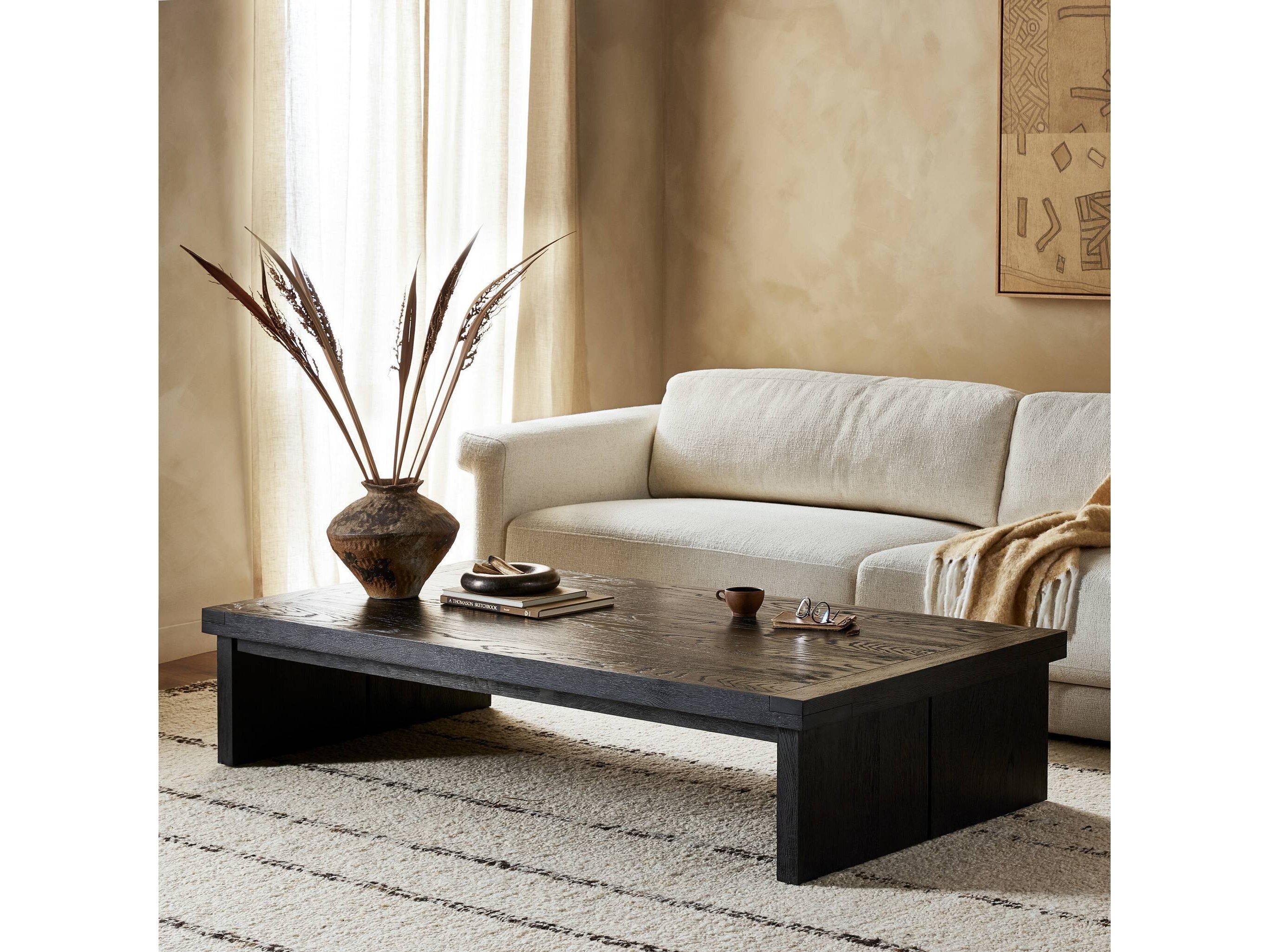 Four Hands Bennett Warby Worn Black Veneer Coffee Table