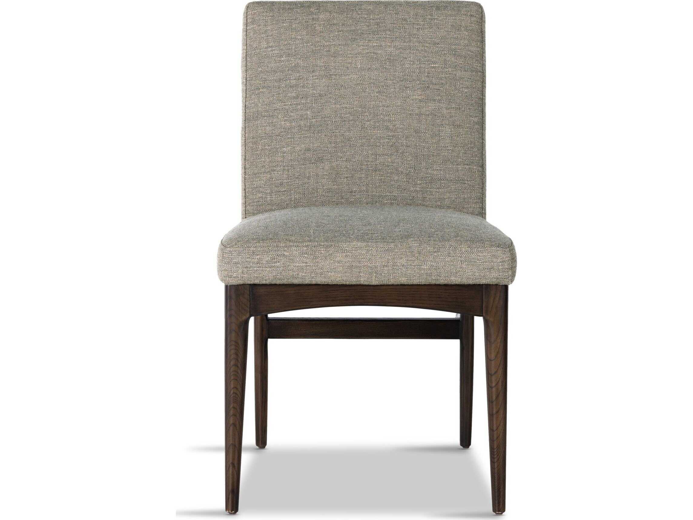 Four Hands Ashford Abida Solid Wood Gray Upholstered Side Dining Chair