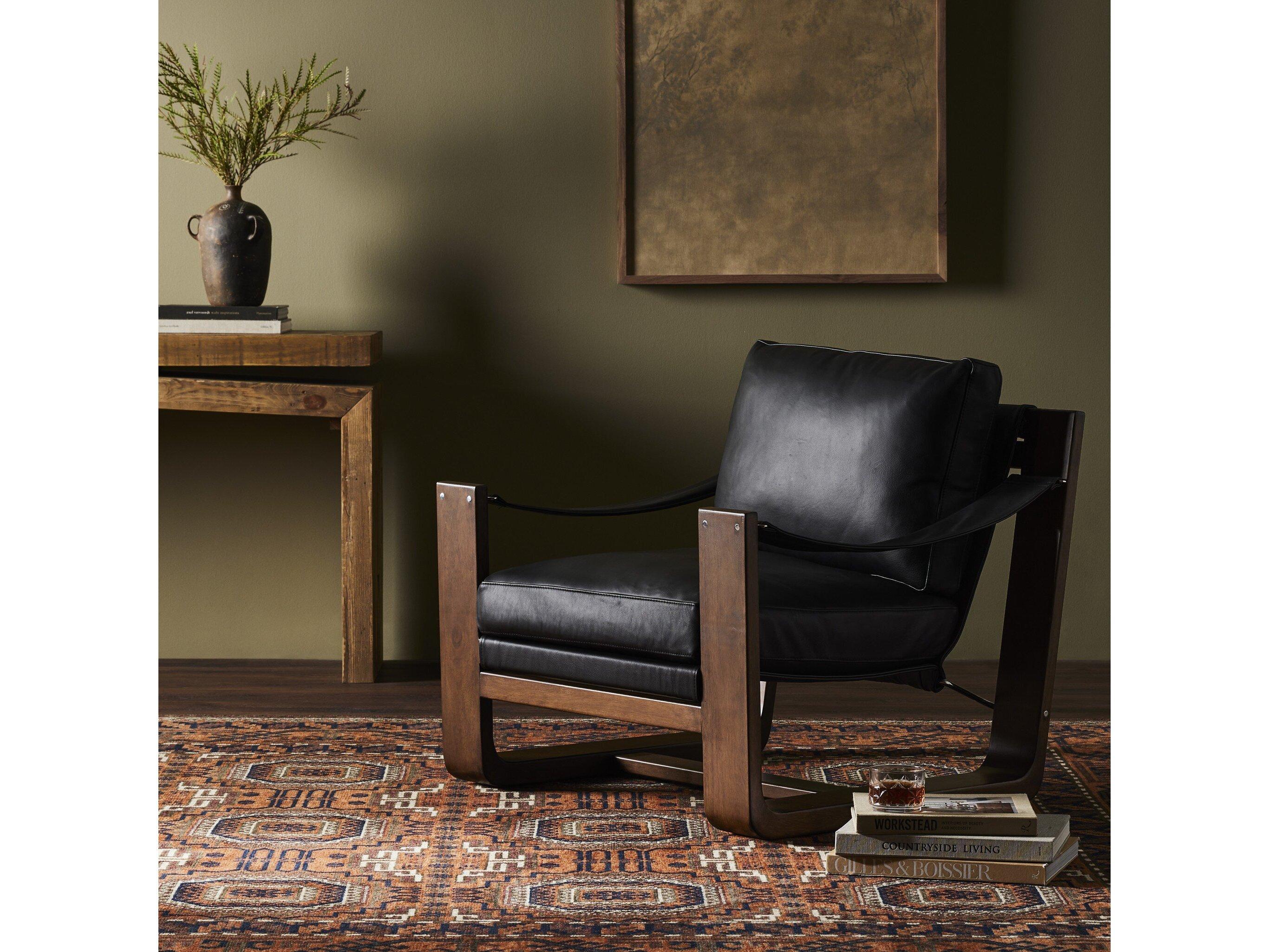 Four Hands Kensington Cesar Carson Black Accent Chair